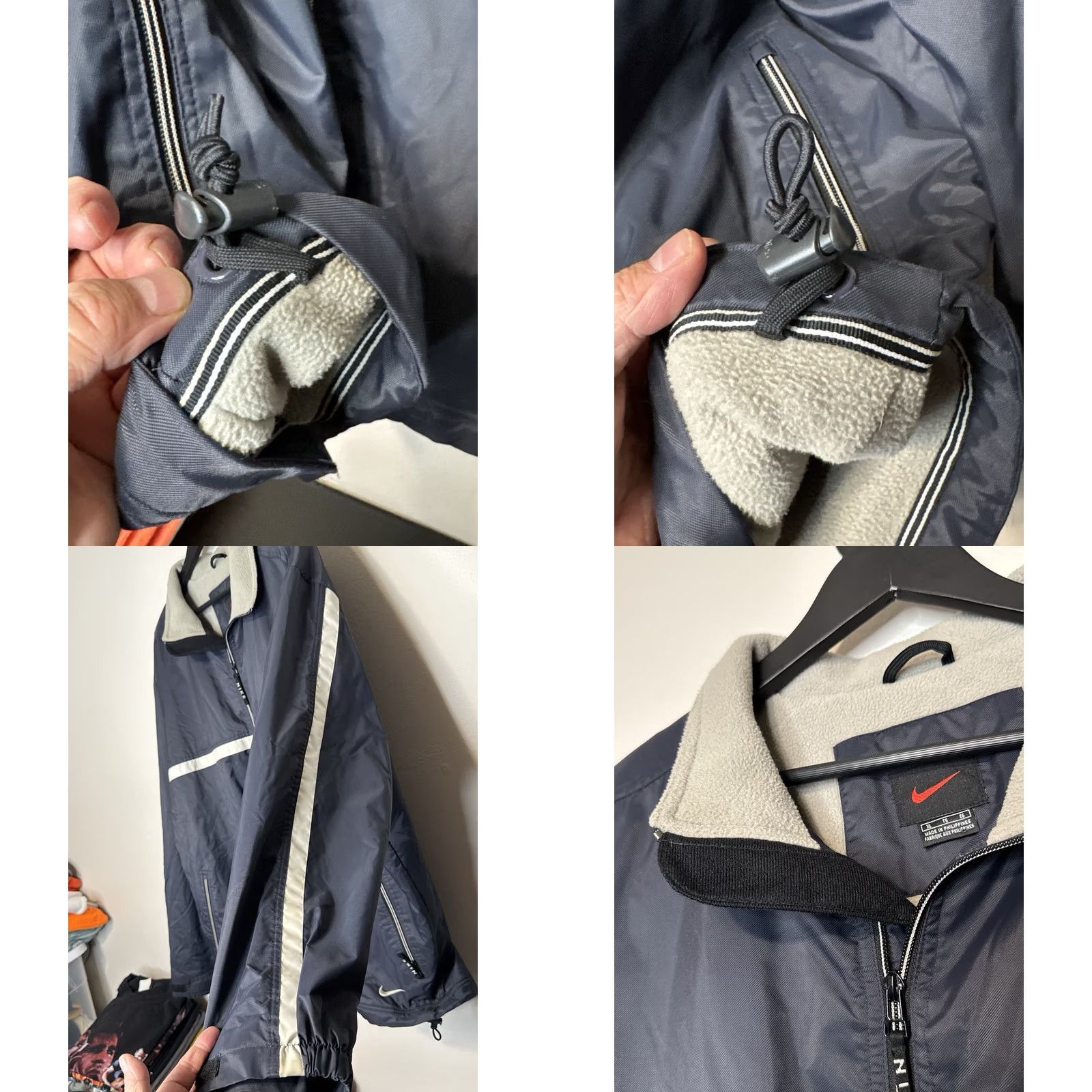 Nike VINTAGE Nike Jacket Fleece Lined Navy Full Zip XL Mens 80s 90s Y2K Size US XL / EU 56 / 4 - 8 Thumbnail