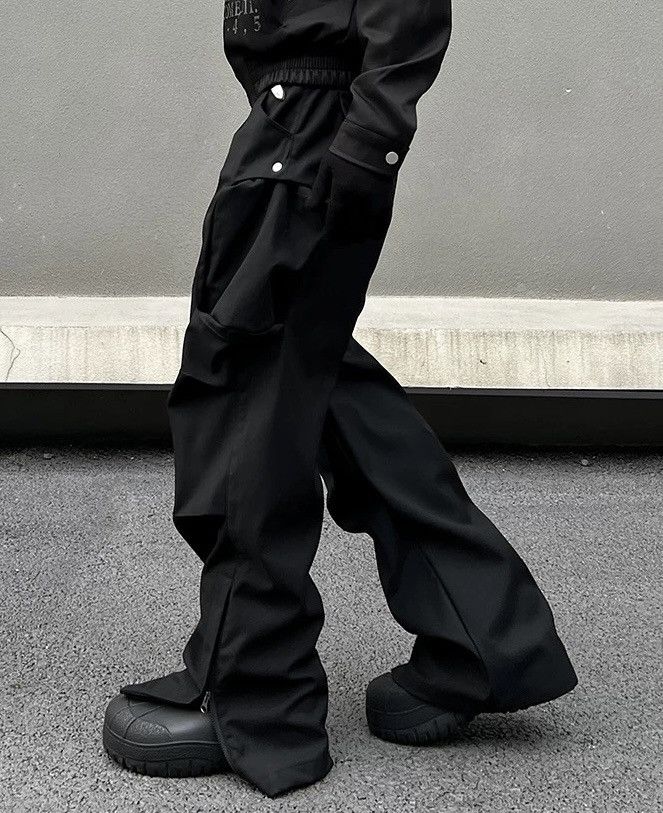Japanese Brand × Vintage Retro punk zip-hem pleated cargo pants Size US 30 / EU 46 - 2 Thumbnail