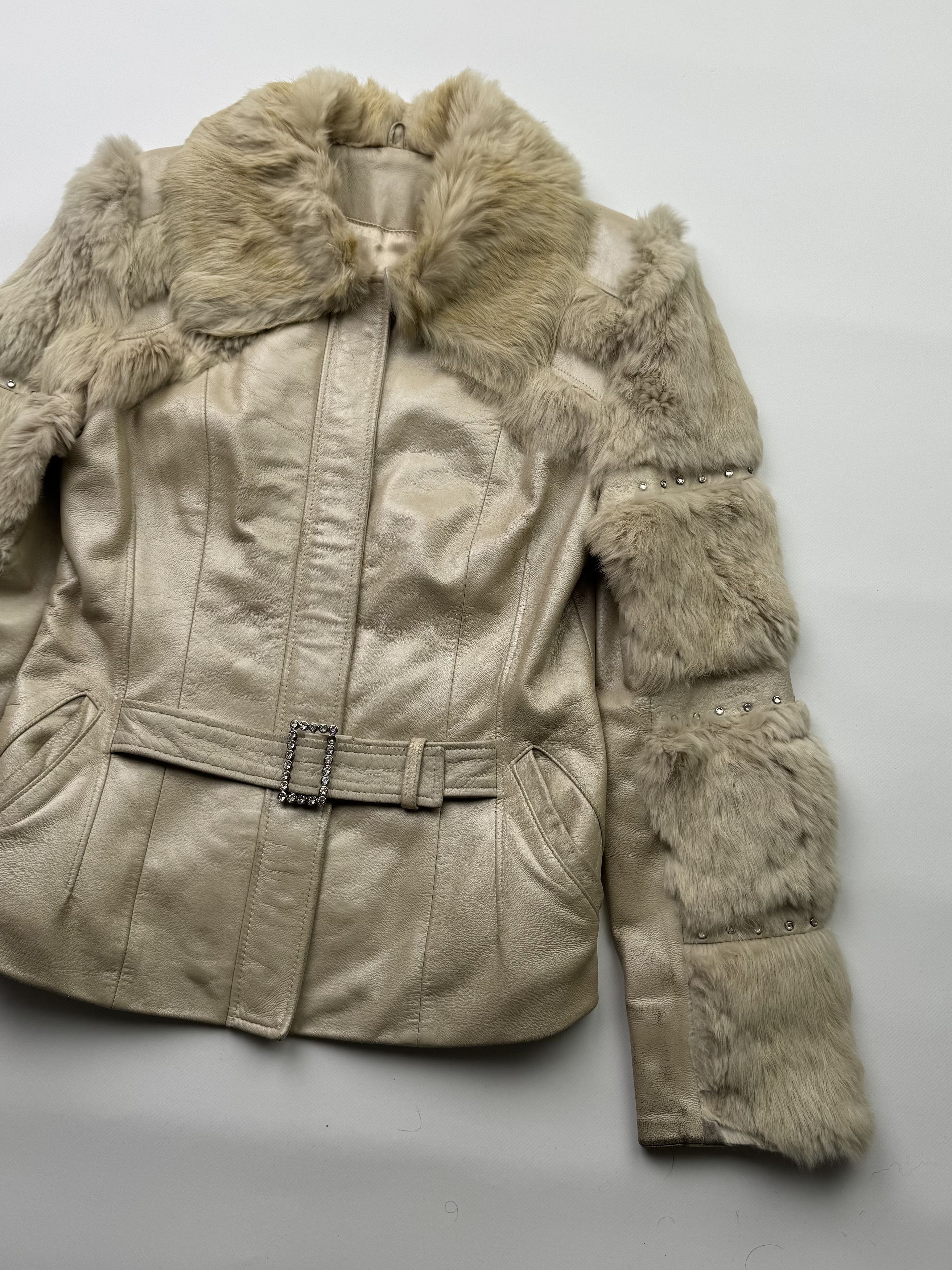 Vintage Vintage Real Fur/Leather Cropped Jacket B562(V355)E2 Size S / US 4 / IT 40 - 3 Thumbnail