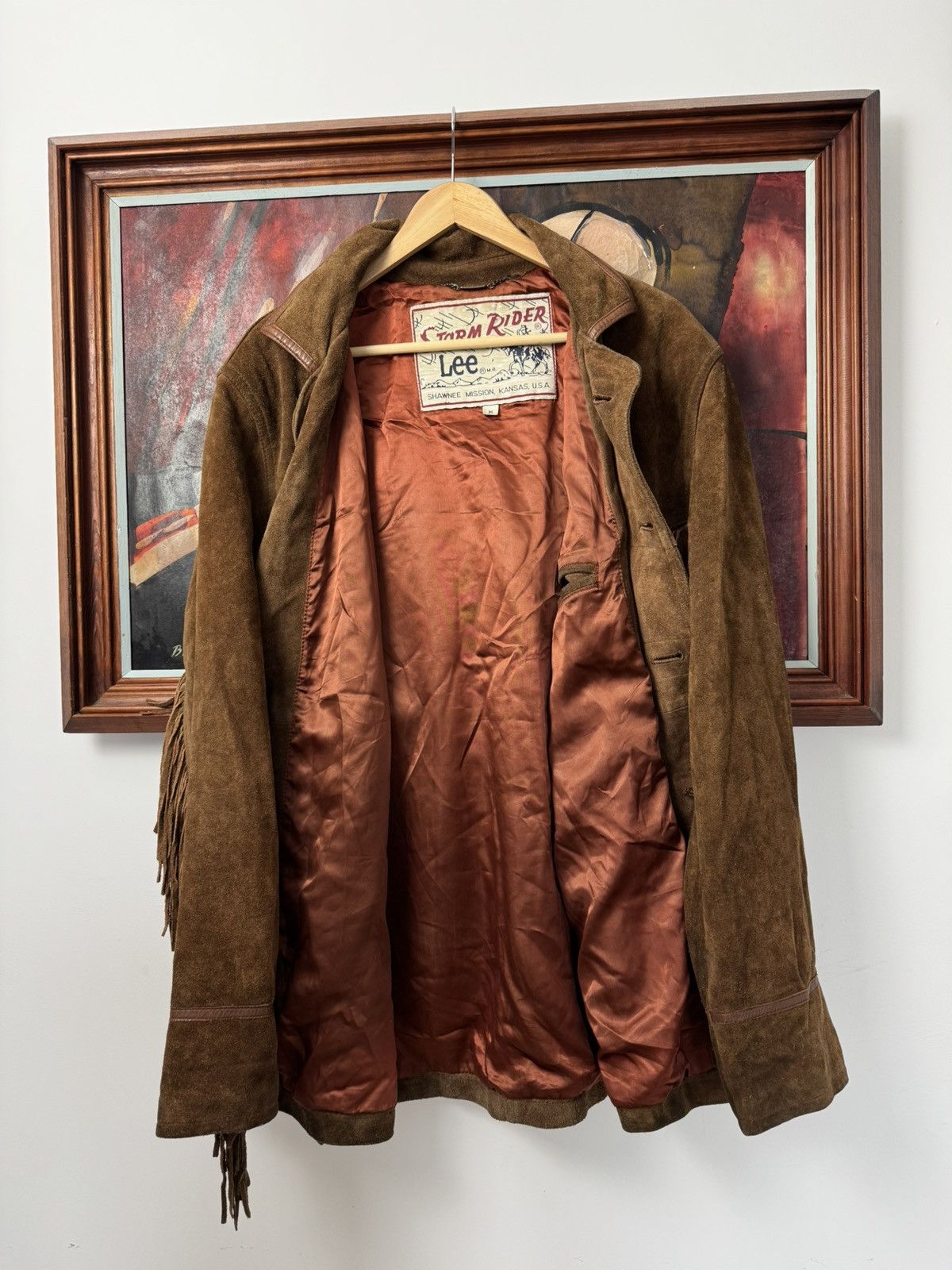 Lee Lee Storm Rider 80s Vintage Suede Fringe Leather Jacket Rare Size US M / EU 48-50 / 2 - 4 Thumbnail