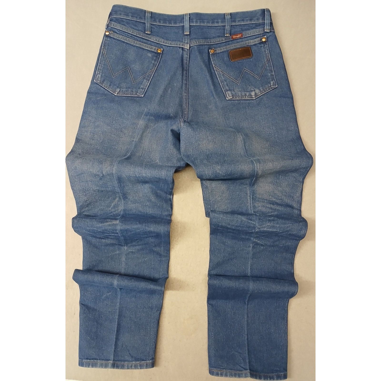 Wrangler Wrangler (36x40) Creased Straight Leg Blue Denim Jeans Size US 36 / EU 52 - 8 Thumbnail