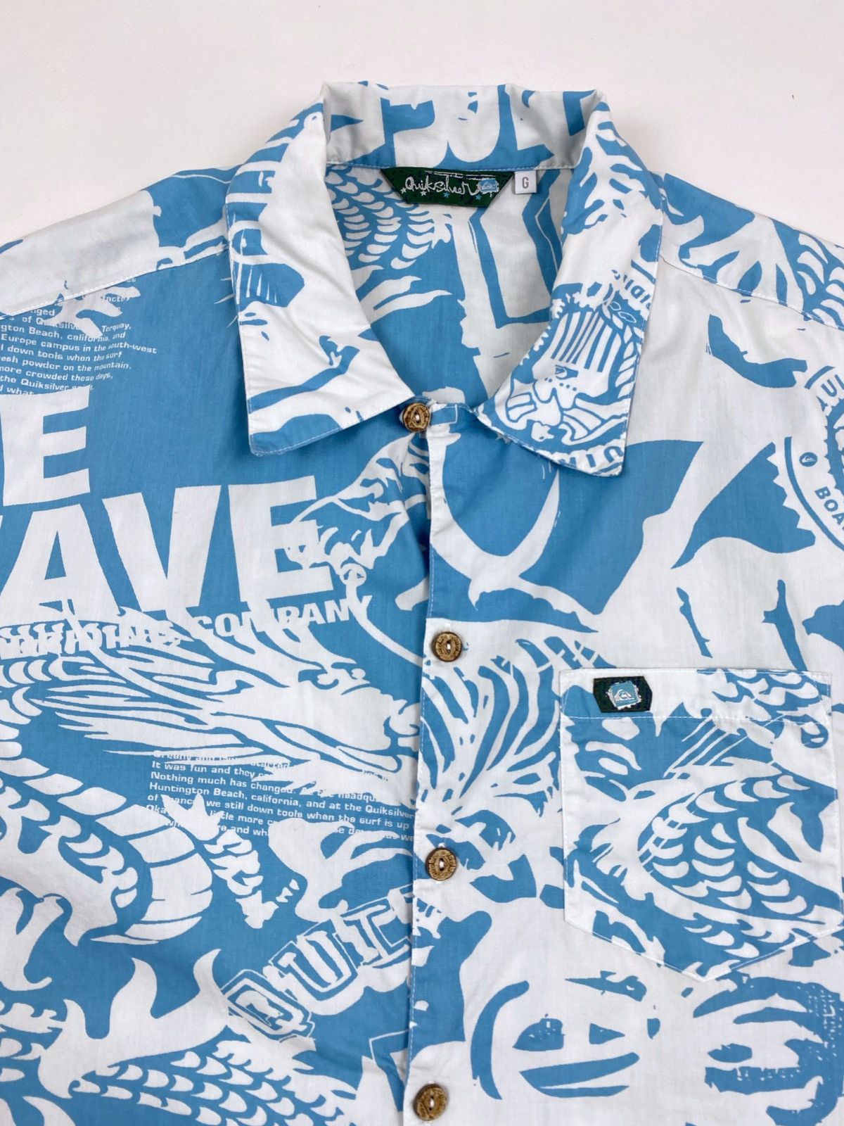 Quiksilver 2000’s Vintage Quiksilver Over Printed Aloha Shirt Size US L / EU 52-54 / 3 - 2 Thumbnail