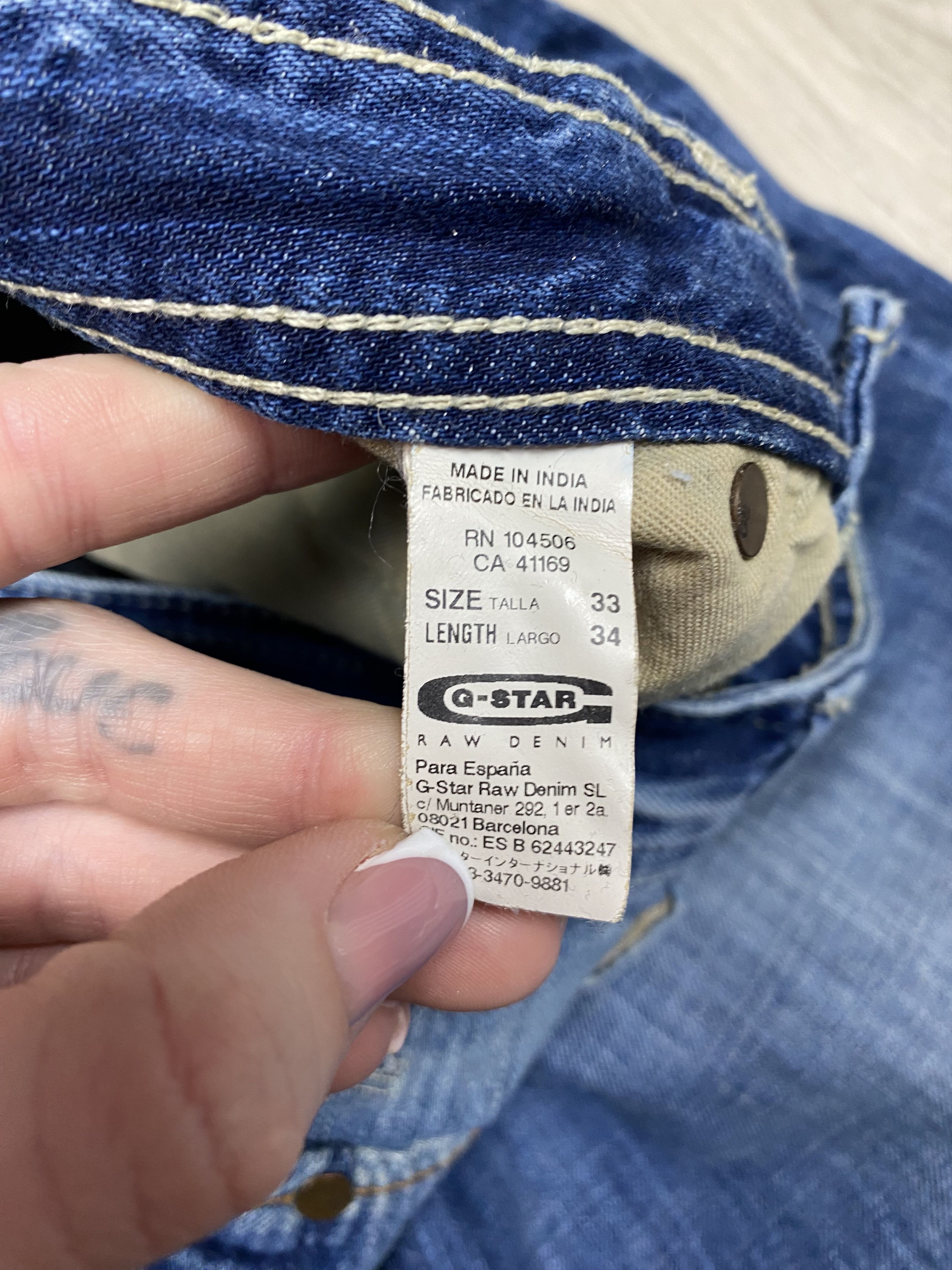G-Star G Star Raw Vintage Mens Denim Pants Jeans Size US 33 - 3 Thumbnail
