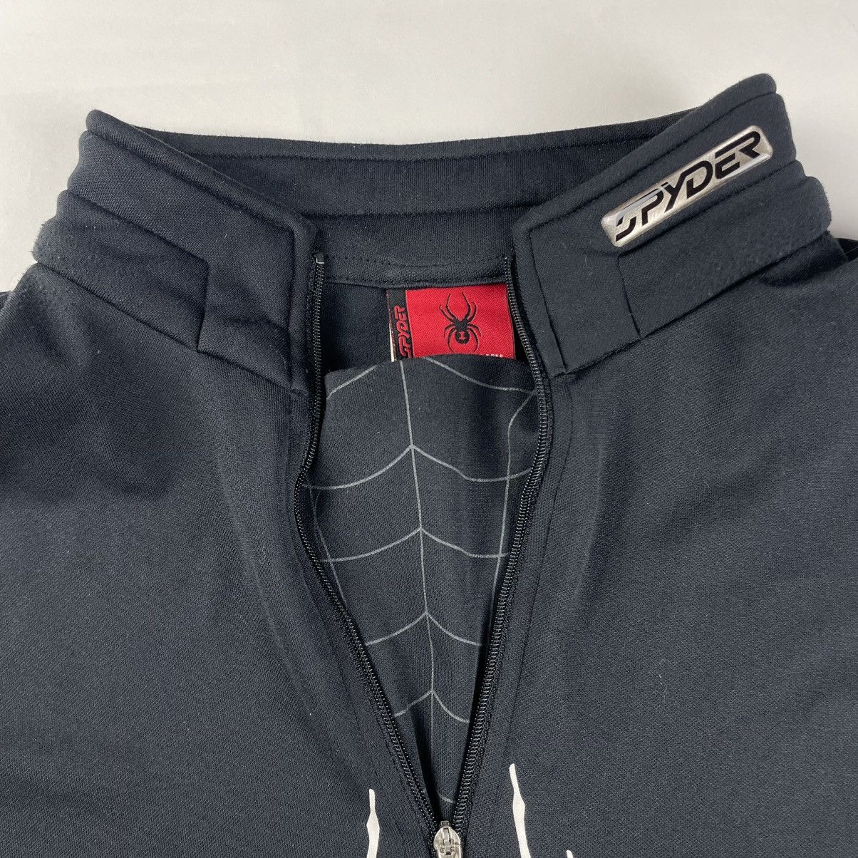 Spyder × Supreme VTG 90s Spyder Sweatshirt Black Spider Web 1/4 Zip Pullover Size US L / EU 52-54 / 3 - 8 Thumbnail