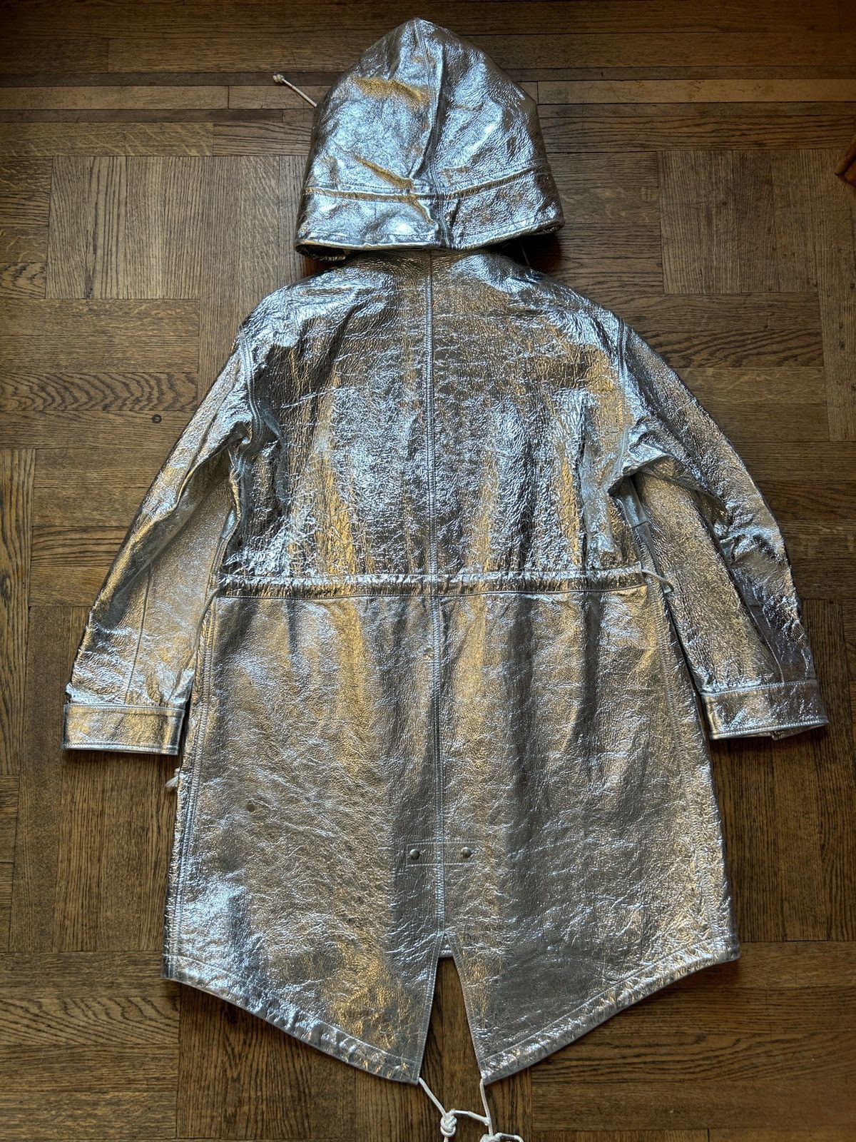 Calvin Klein 205W39NYC × Raf Simons 1/1 FW18 Silver Leather Parka Size US S / EU 44-46 / 1 - 6 Thumbnail
