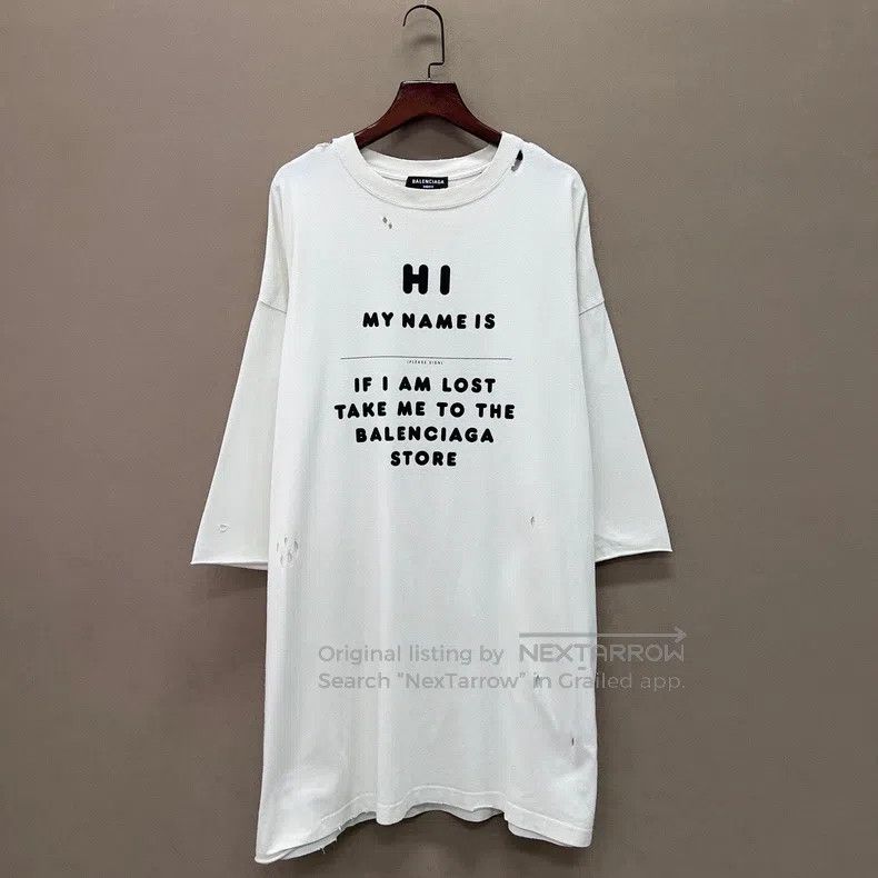 Balenciaga Balenciaga Text Destroy Short Sleeve Size US XS / EU 42 / 0 - 3 Thumbnail
