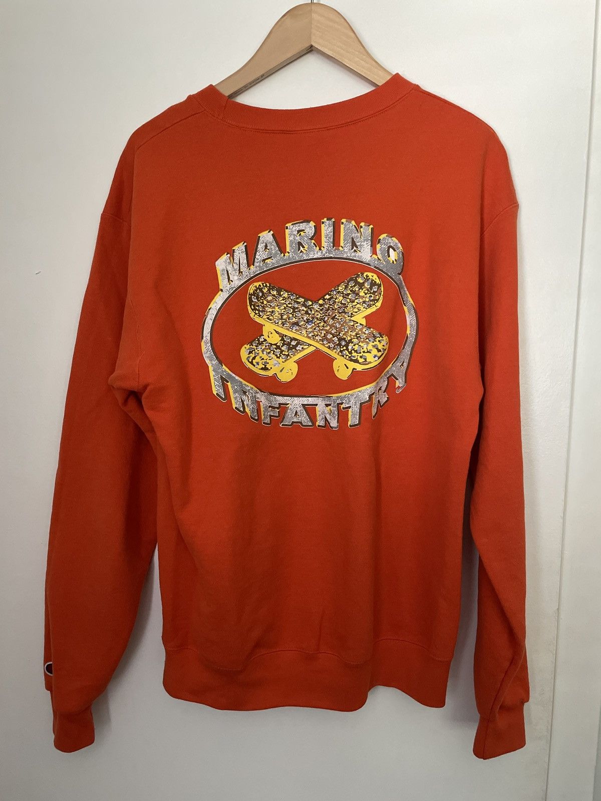 image of Marino Infantry Orange Crewneck, Men's (Size Medium)