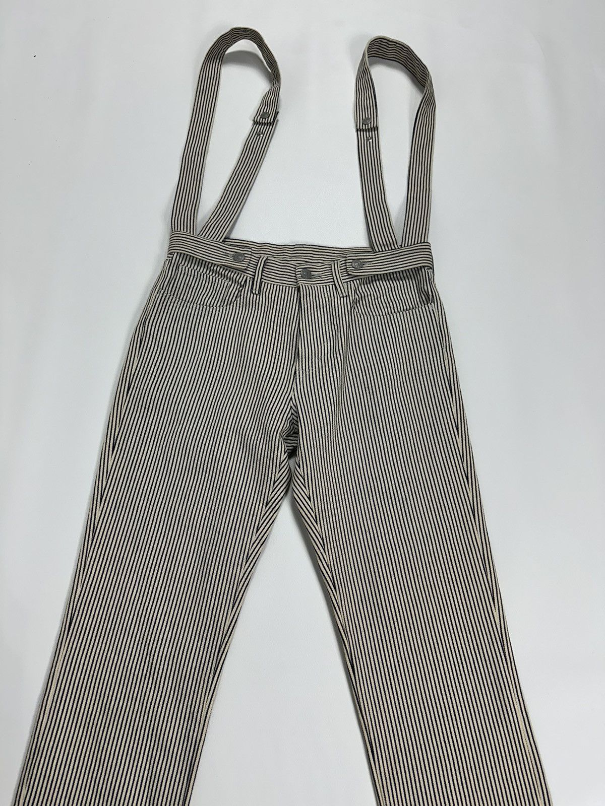 Kim Jones Kim Jones x GU Stripe Detachable Suspender Pants Size US 29 - 2 Thumbnail