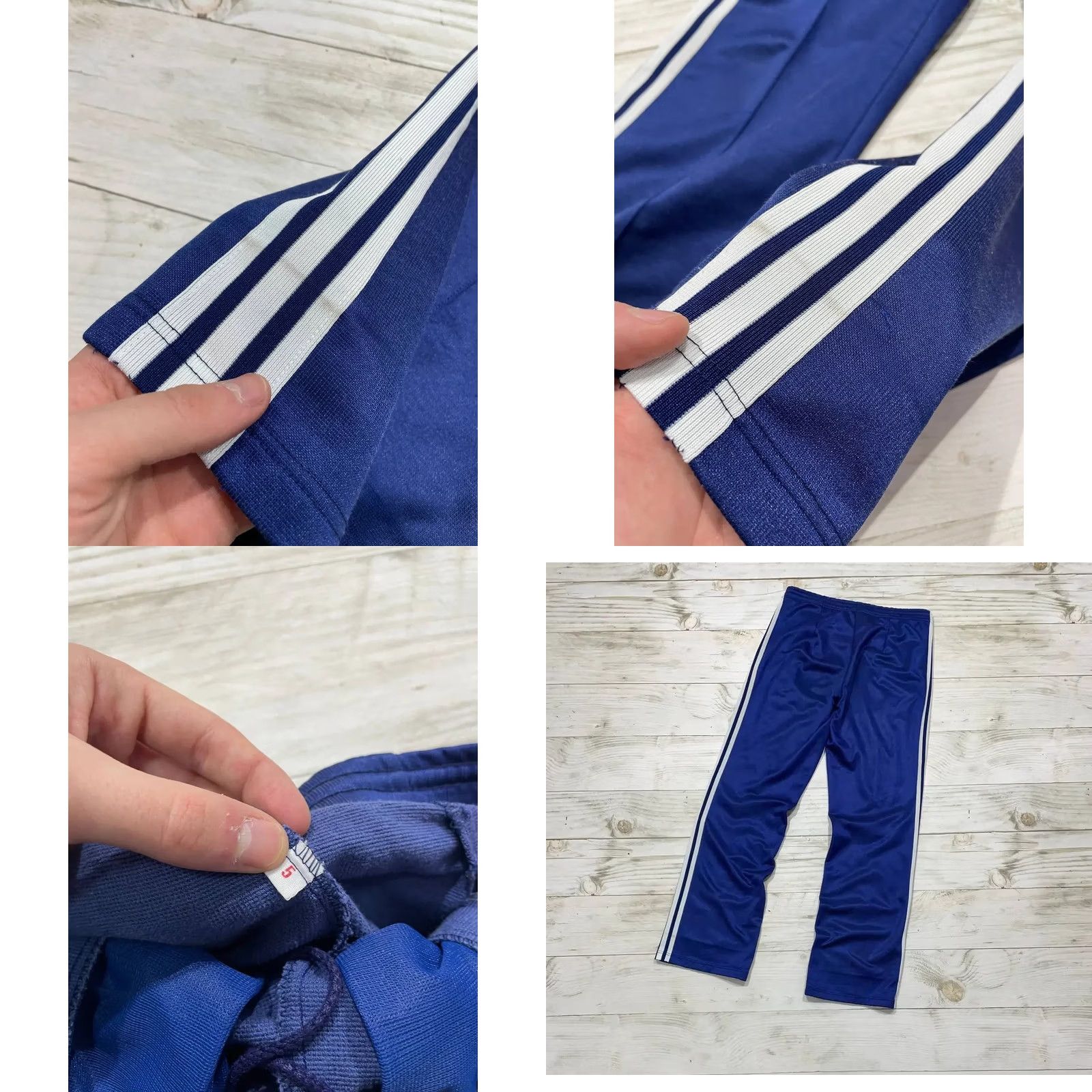 Adidas VINTAGE adidas Tracksuit Jacket Pant 2 Piece Men Size M Blue 80s Size 40R - 11 Thumbnail