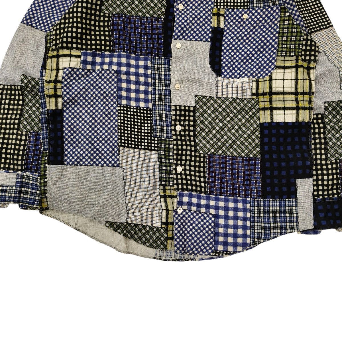 Japanese Brand Vintage 90's Japanese Papas Patchwork Button Up Shirt Size US M / EU 48-50 / 2 - 5 Thumbnail