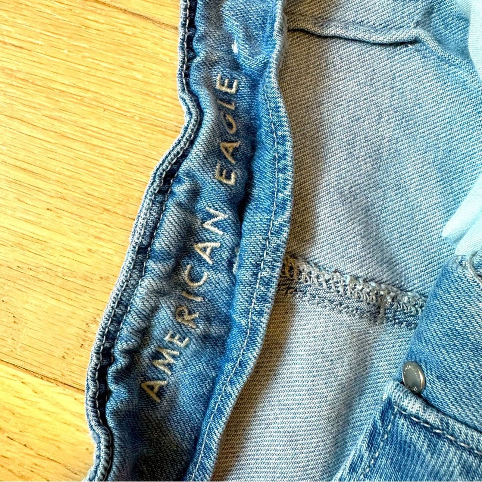 American Eagle Outfitters American Eagle Paper bag Mom Denim Shorts Size 12 Size 34" / US 12 / IT 48 - 5 Thumbnail