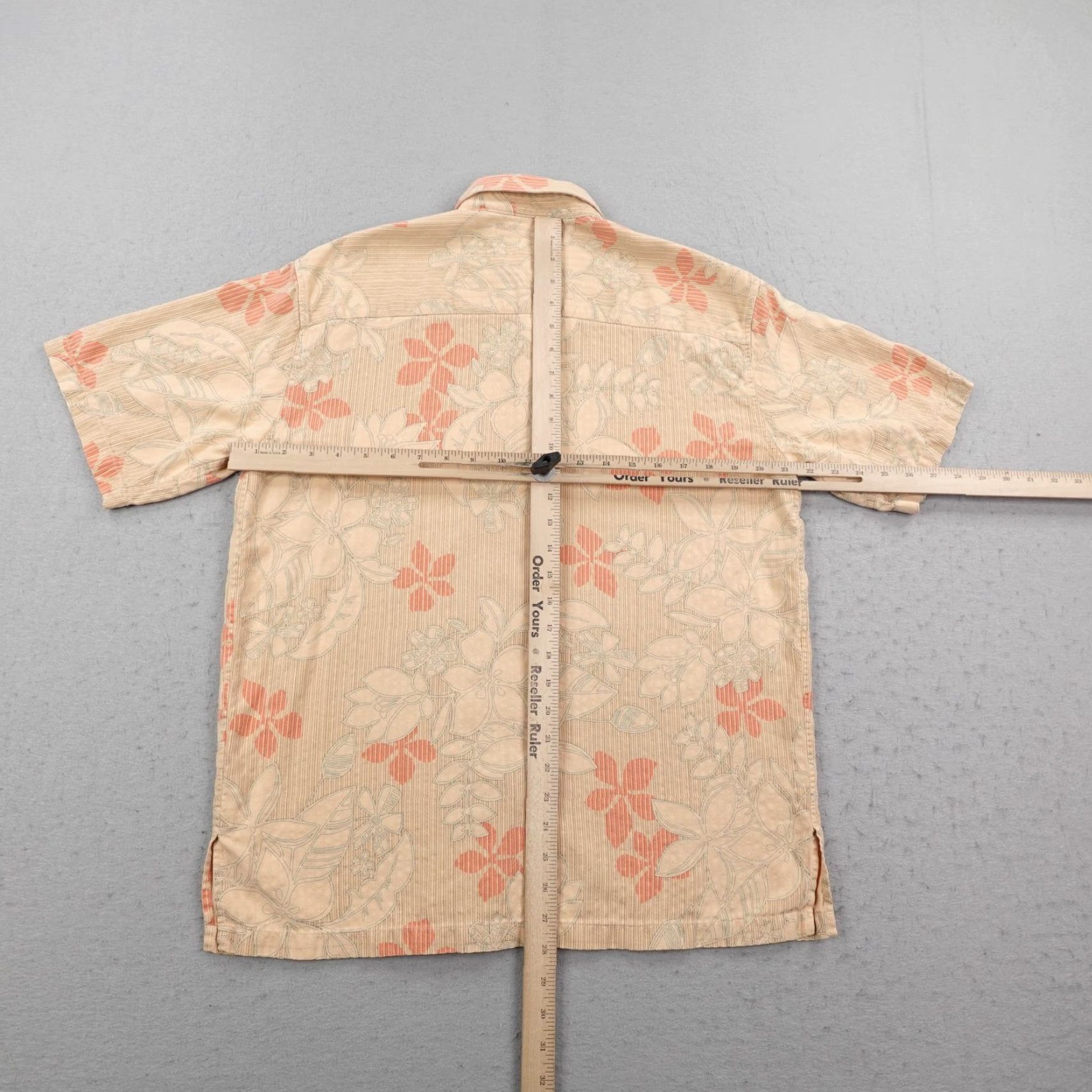 Tori Richard Tori Richard Shirt Mens Medium Peach Orange Hawaiian Silk Floral Aloha Camp Size US M / EU 48-50 / 2 - 4 Thumbnail