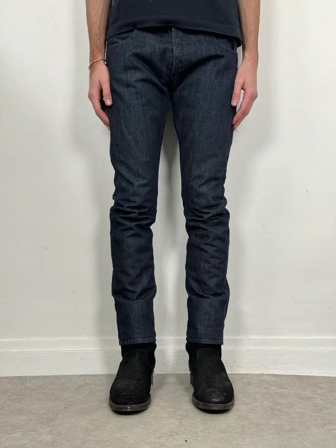 Balmain 2010s Pierre Balmain Navy Brut Slim Denim Jeans Size US 30 / EU 46 - 2 Thumbnail
