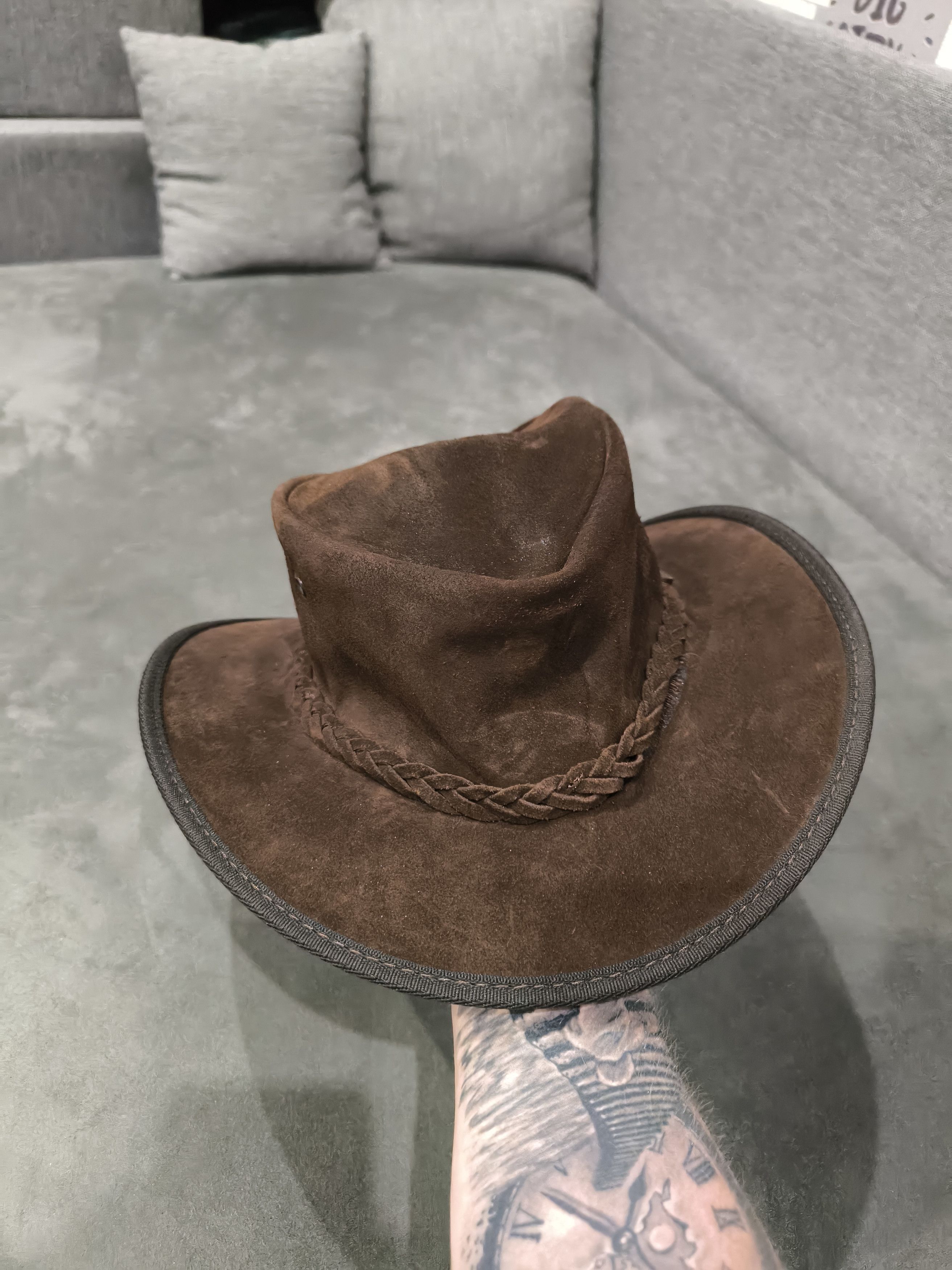 Other Men's Barmah Squashy Leather Hat Size Large Australian Size 34 - 6 Thumbnail