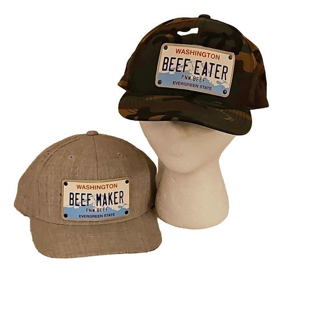 Other Cattle Ranchers Hat Lot WA State Beef Producers Cap Leather Size ONE SIZE - 1 Thumbnail