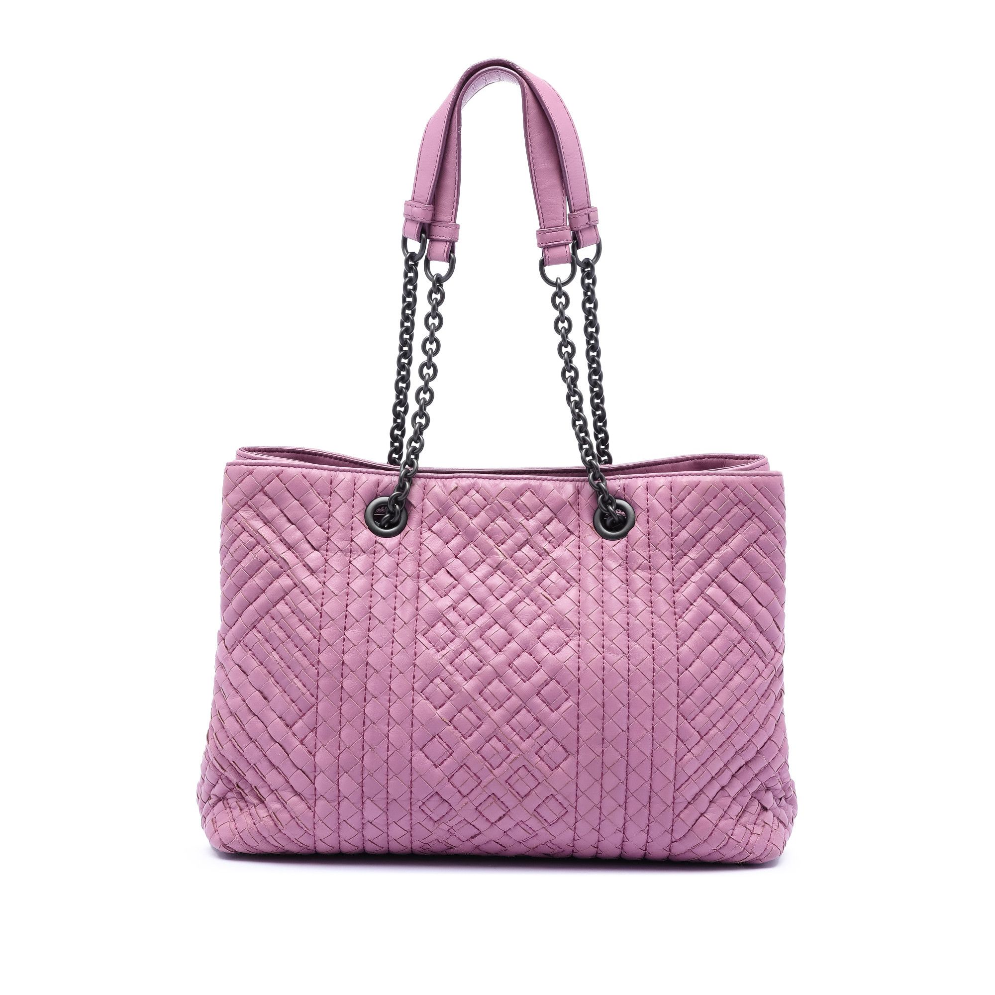 Bottega Veneta Bottega Veneta Medium Nappa Intrecciato Boutis Double Chain Tote Size ONE SIZE - 1 Thumbnail