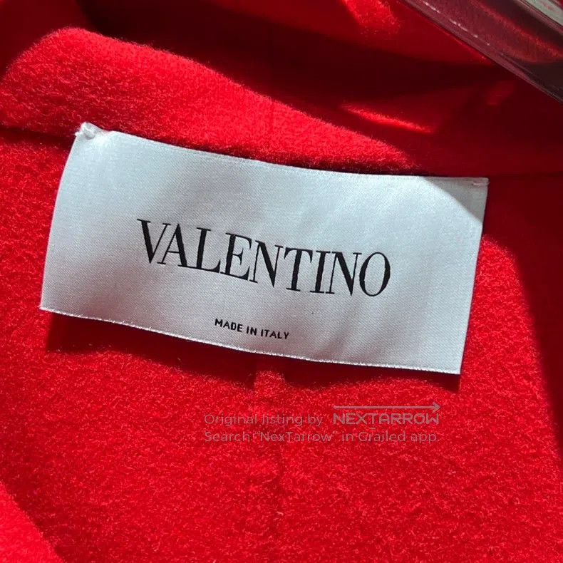 Valentino Valentino Red wool cape coat Size XXS / US 00 / IT 34 - 3 Thumbnail