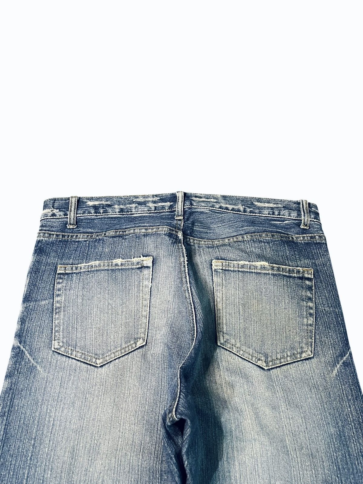 Issey Miyake Vintage Japanese Brand Mud Wash Patch Distress Loose Jeans Size 34" / US 12 / IT 48 - 4 Thumbnail