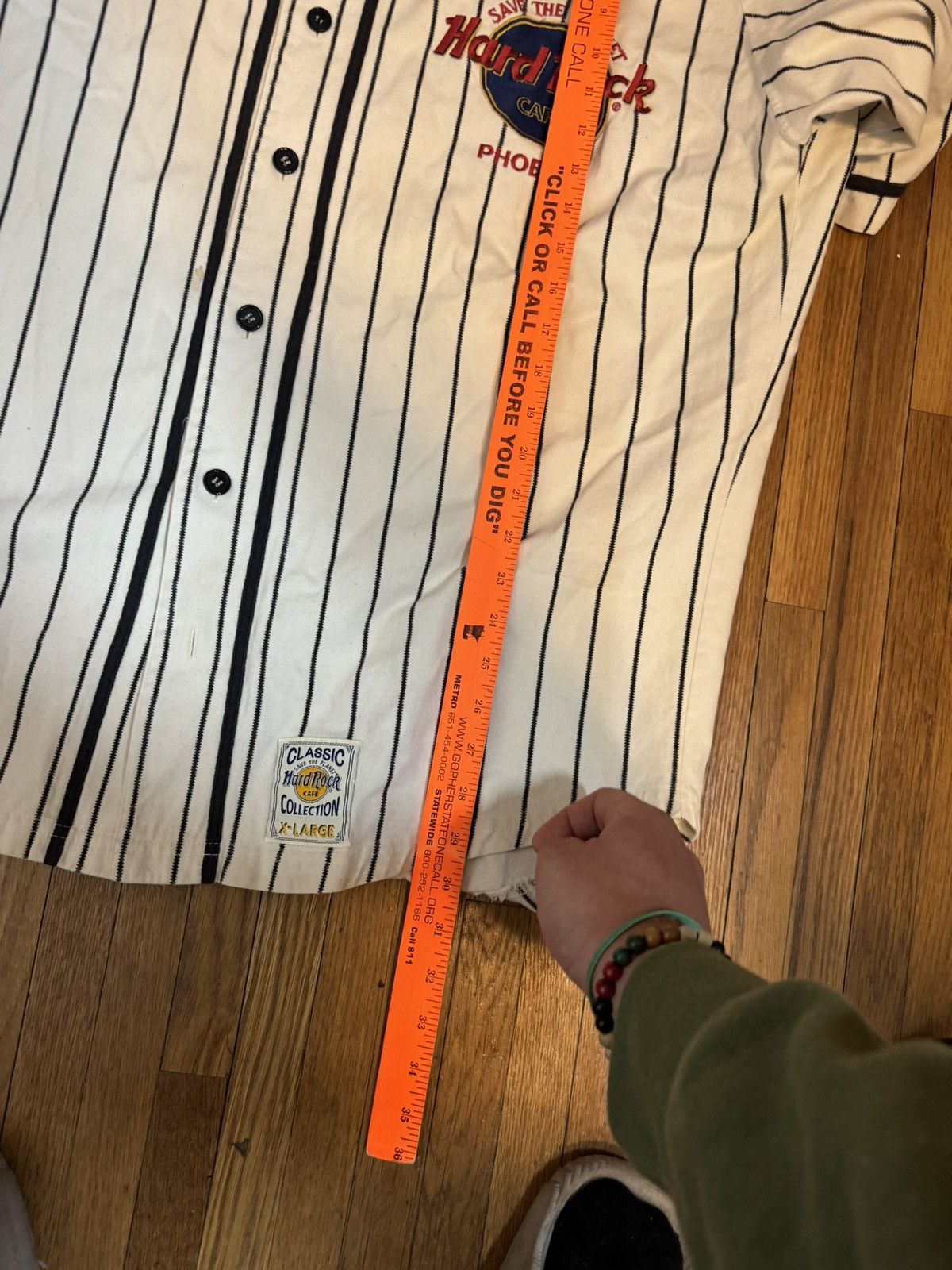 Hard Rock Cafe × Vintage Vintage Hard Rock Cafe Save the Planet Baseball Jersey Size US XL / EU 56 / 4 - 11 Thumbnail