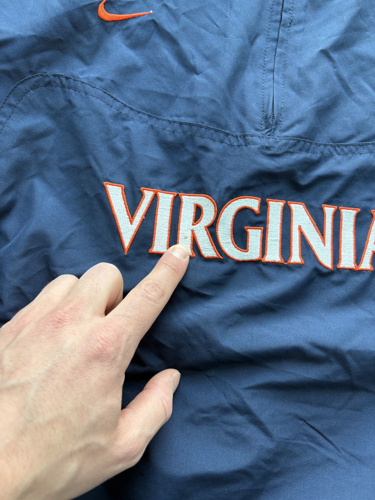 Nike Vintage Y2K Nike UVA Virginia Quarter Zip Windbreaker Size US L / EU 52-54 / 3 - 6 Thumbnail