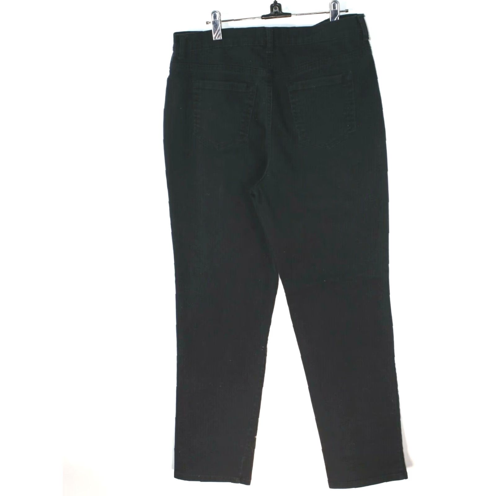 Vintage Style&co. Women's Straight Leg Denim Jeans, Size 12, Black, 31X29, Mid Rise, 5-Pocket Design, Comfortable and Breathable Size 34" / US 12 / IT 48 - 4 Thumbnail