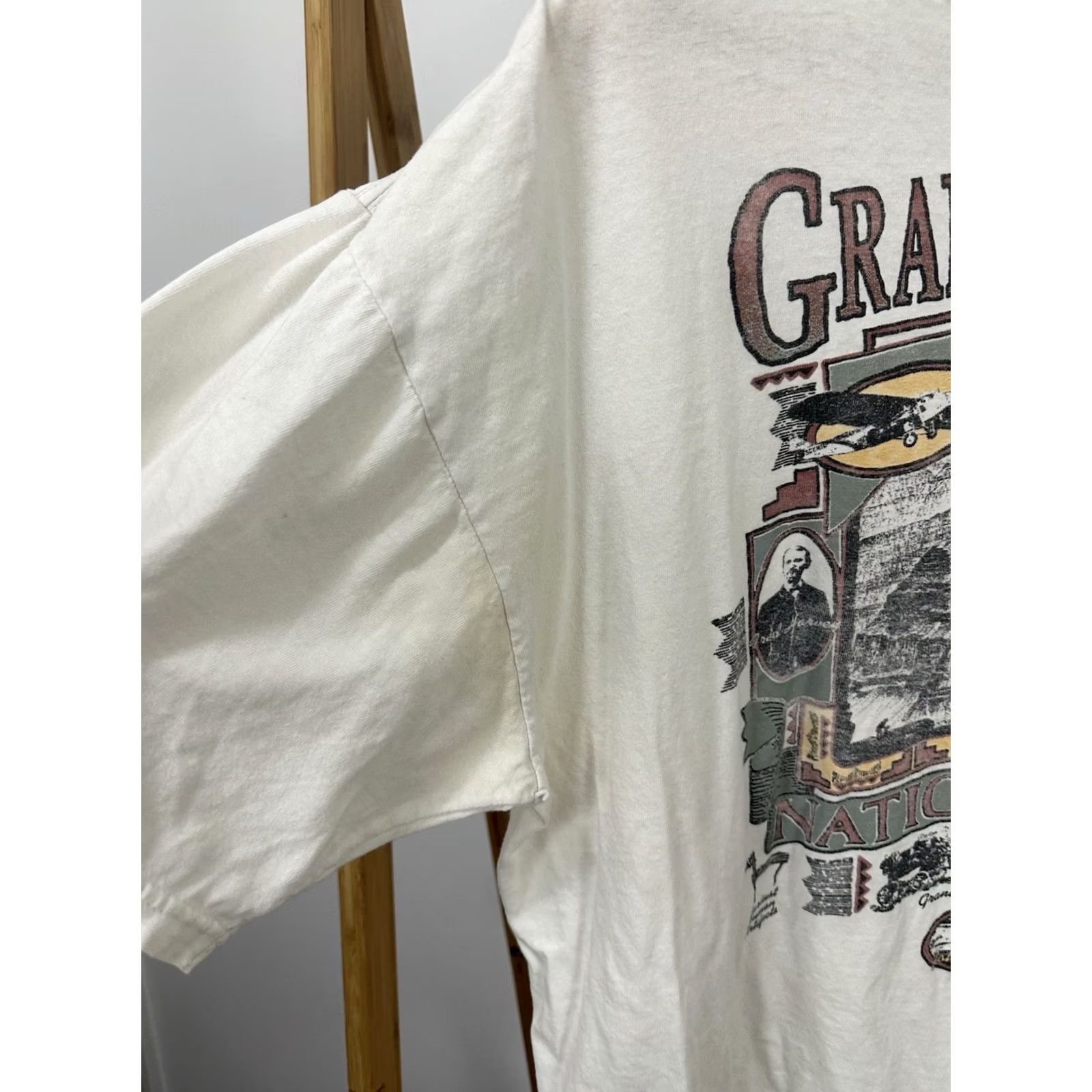 Vintage VTG Grand Canyon Distressed Worn Cotton Boxy T-Shirt XL Size White Men Size US XL / EU 56 / 4 - 6 Thumbnail