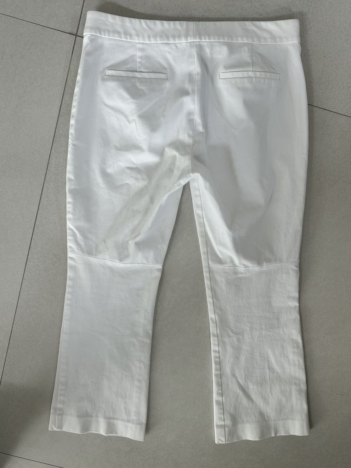 Theory THEORY WHITE COTTON TROUSER PANTS SIZE 6 Size 28" / US 6 / IT 42 - 3 Thumbnail