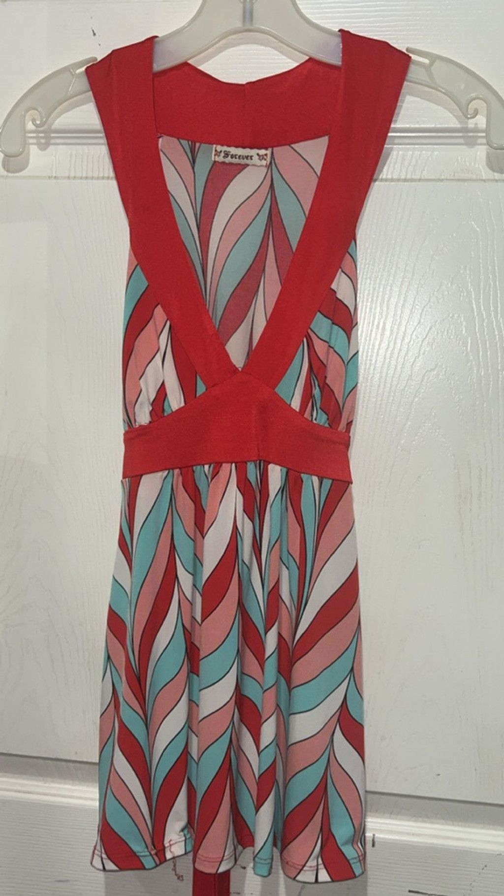 Forever 21 Women's Forever top M Red Teal Geometric Size M / US 6-8 / IT 42-44 - 1 Thumbnail