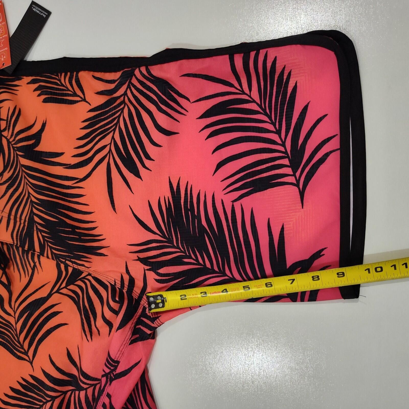 Burnside Burnside Board Shorts Men's 34 Orange Pink Leaf Print Size US 34 / EU 50 - 8 Thumbnail