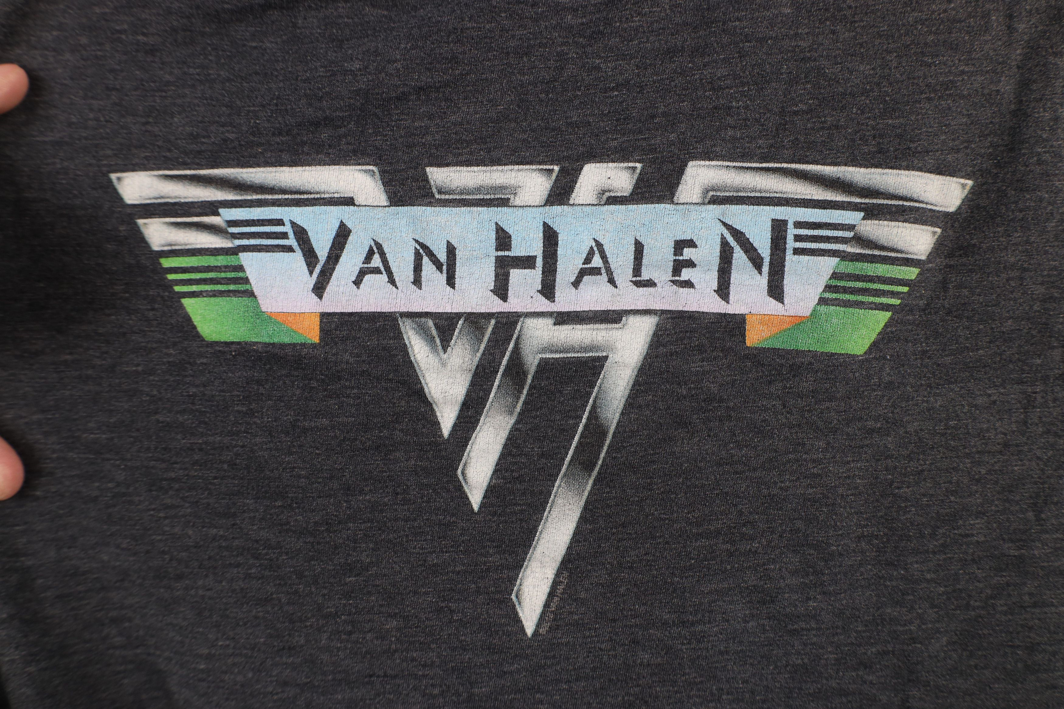 Vintage Retro Y2K Spell Out Van Halen Band Short Sleeve T-Shirt Gray Size US XL / EU 56 / 4 - 4 Thumbnail