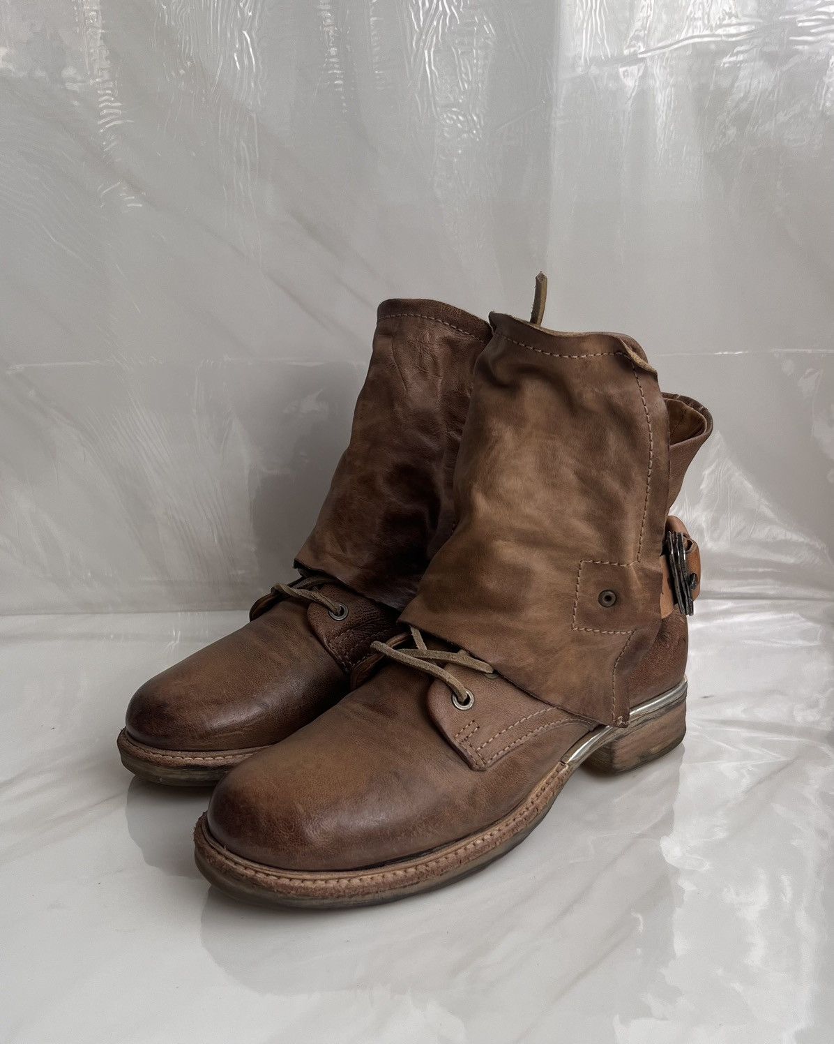 A.S.98 As 98 Airstep Zipper Boho Biker brown distressed boot Size US 8 / IT 38 - 3 Thumbnail
