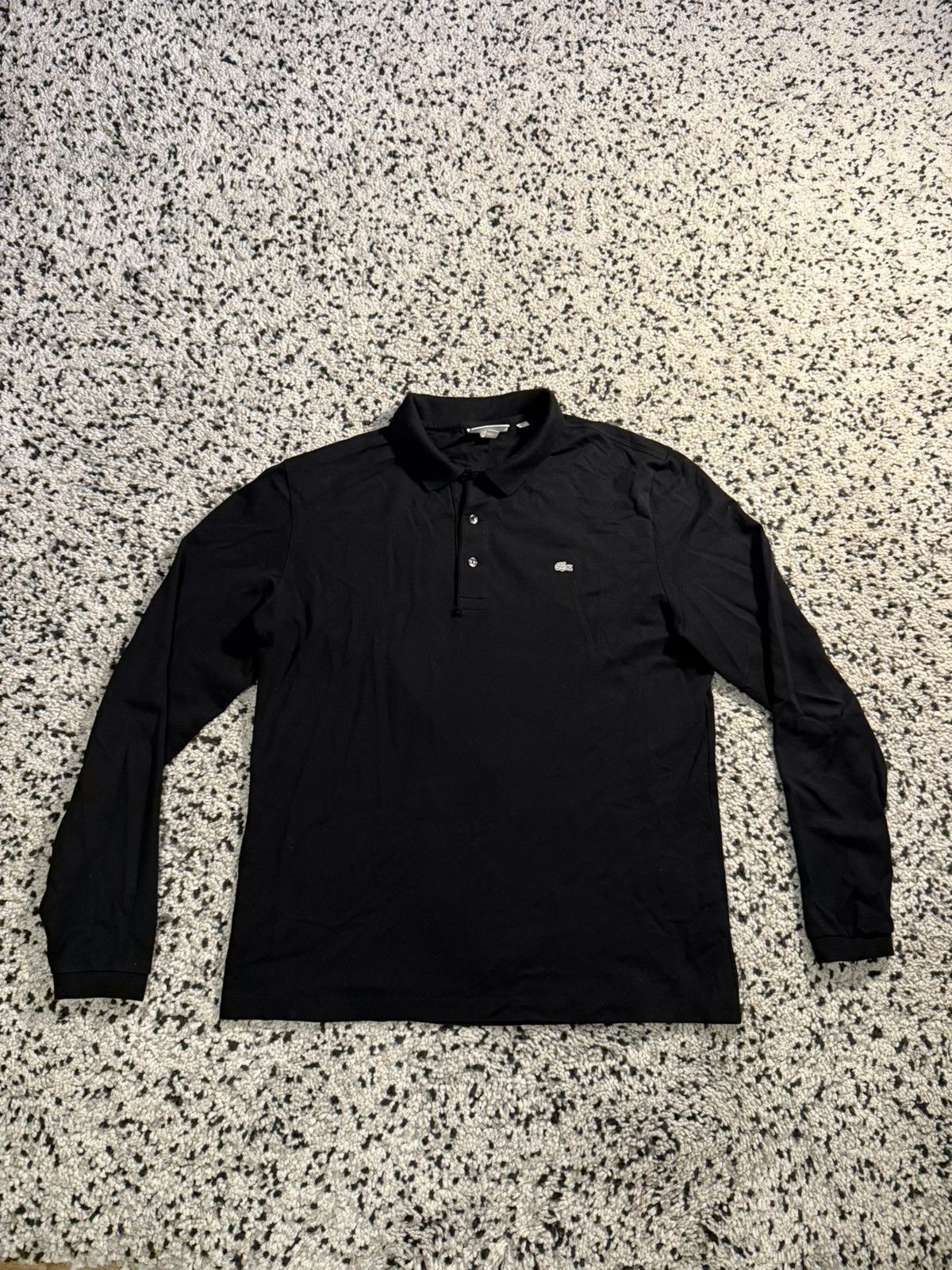 Lacoste Lacoste Black Long Sleeve Polo Shirt Size US XL / EU 56 / 4 - 1 Thumbnail