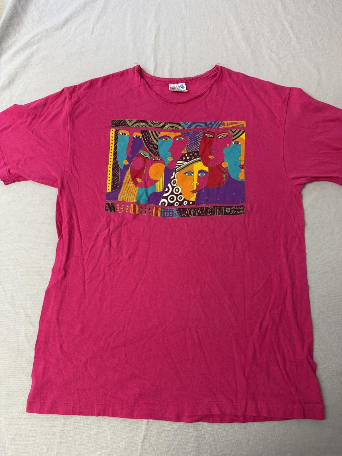 Hanes VTG Woman Spirit T-shirt Abstract Women Faces Laurel Burch L Size US L / EU 52-54 / 3 - 1 Thumbnail