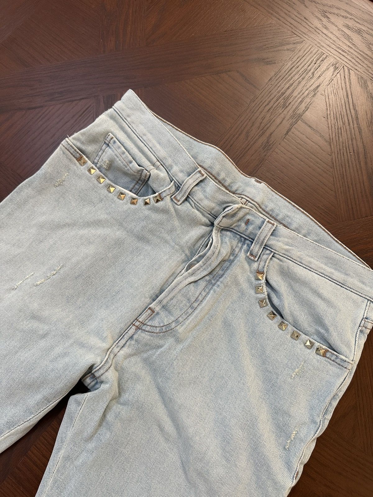 Valentino SS20 Valentino 06. Rockstud Metal Spikes Denim Pants Size US 30 / EU 46 - 2 Thumbnail