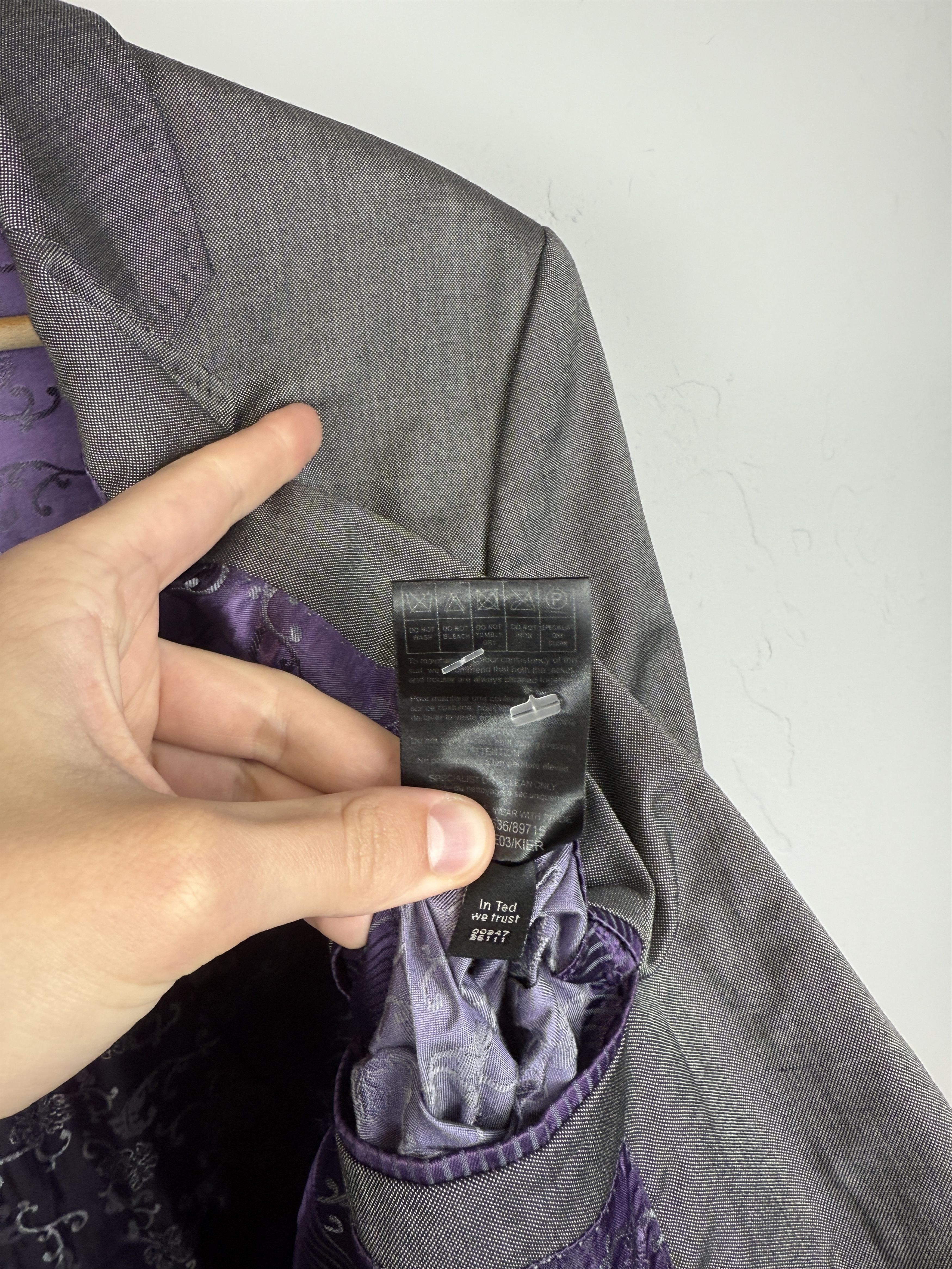 Ted Baker Ted Baker Pashion Wool Suit 2 Piece Grey One Button Size 40R - 7 Thumbnail