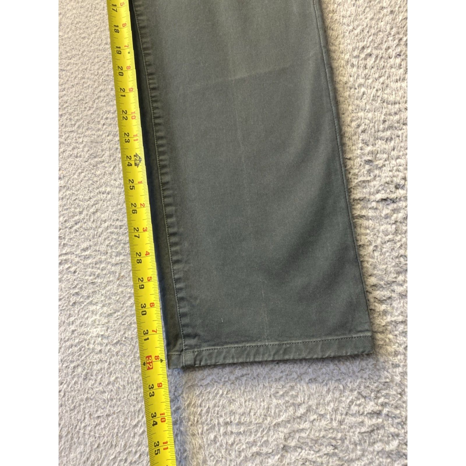 Bonobos Bonobos Chino Pants Mens 33x32 Olive Green Slim fit Straight Leg 32 Inseam Casual Smart-Casual Size US 33 - 4 Thumbnail