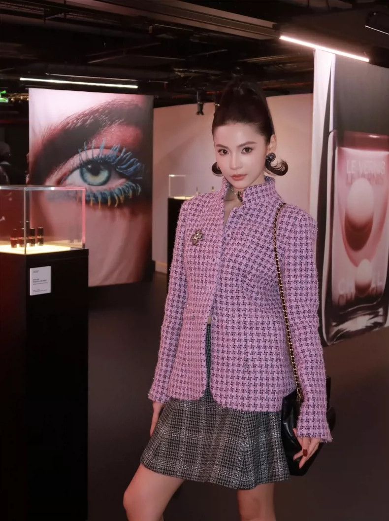 Chanel Chanel 24A high-grade purple glitter soft tweed woven jack Size XS / US 0-2 / IT 36-38 - 8 Thumbnail