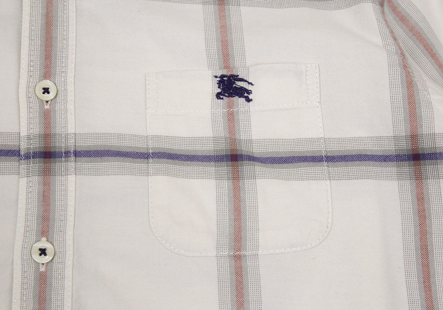 Burberry Check Button-Down Shirt in Light Gray with Check Pattern Size US M / EU 48-50 / 2 - 6 Thumbnail
