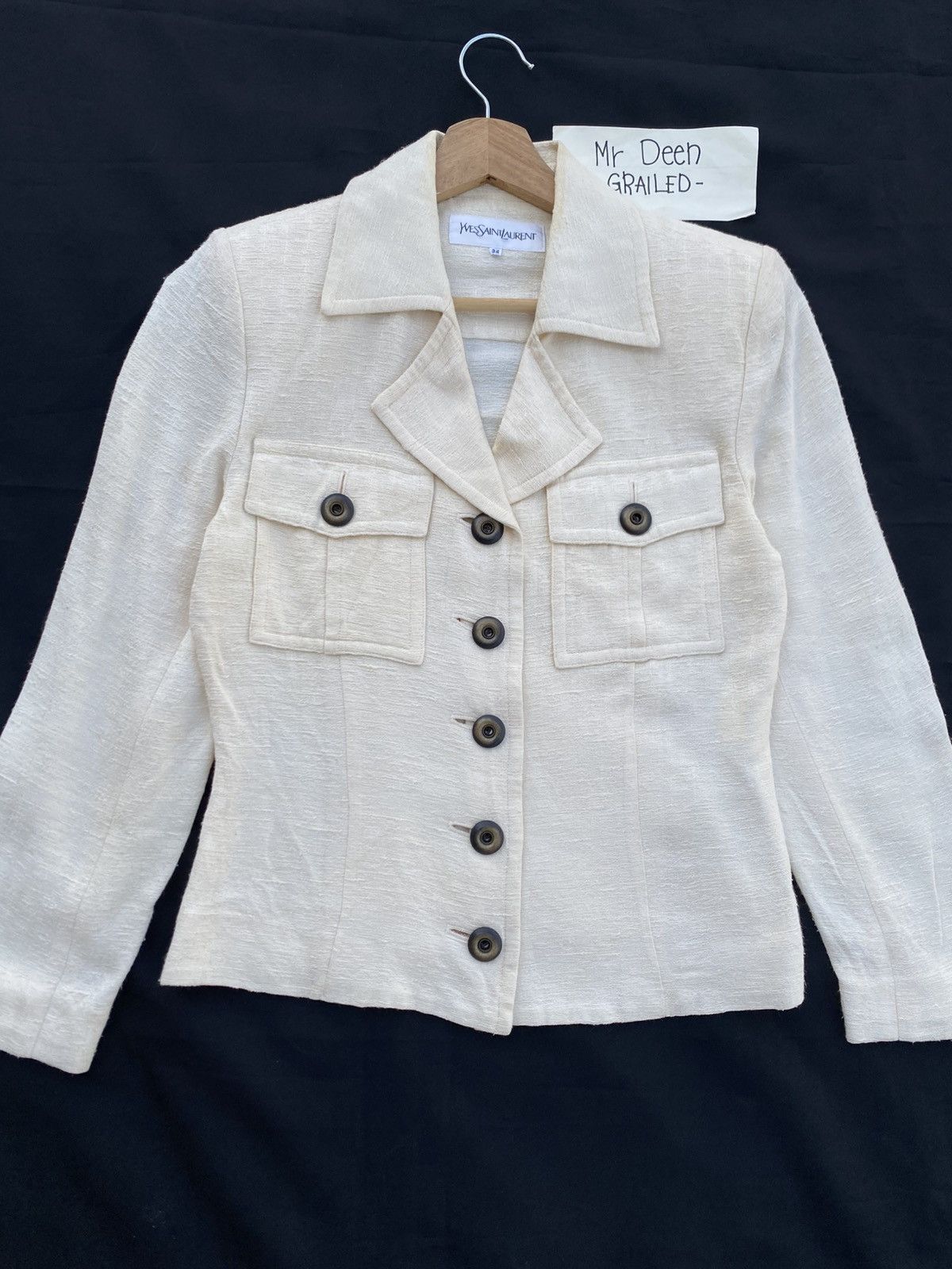 Yves Saint Laurent Rare Vintage YSL Yves Saint Laurent Buttoned Blazer/Jacket Size S / US 4 / IT 40 - 4 Thumbnail