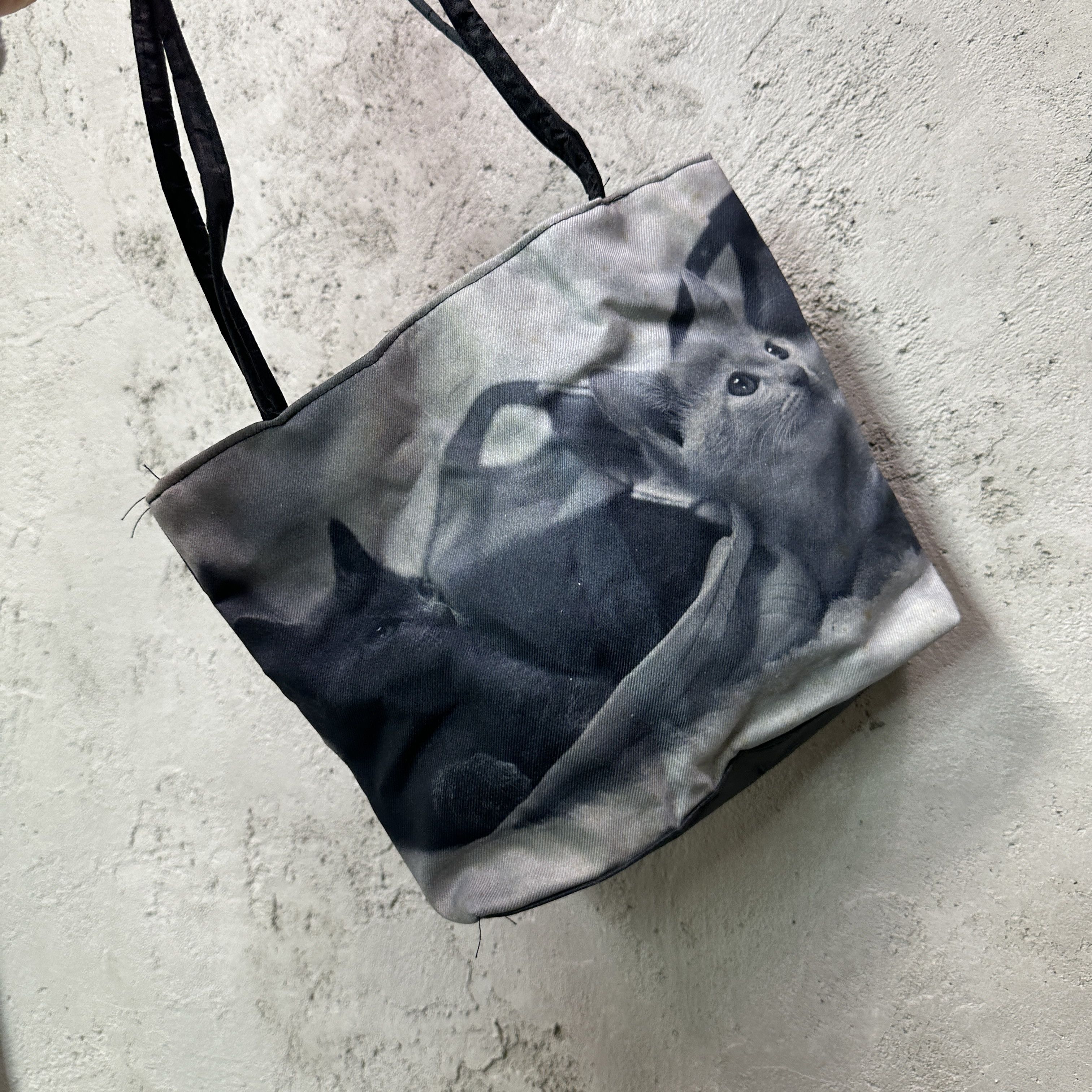 Vintage Vintage Avant Garde Kitten Cat Print Shouder Bag Y2K Size ONE SIZE - 5 Thumbnail