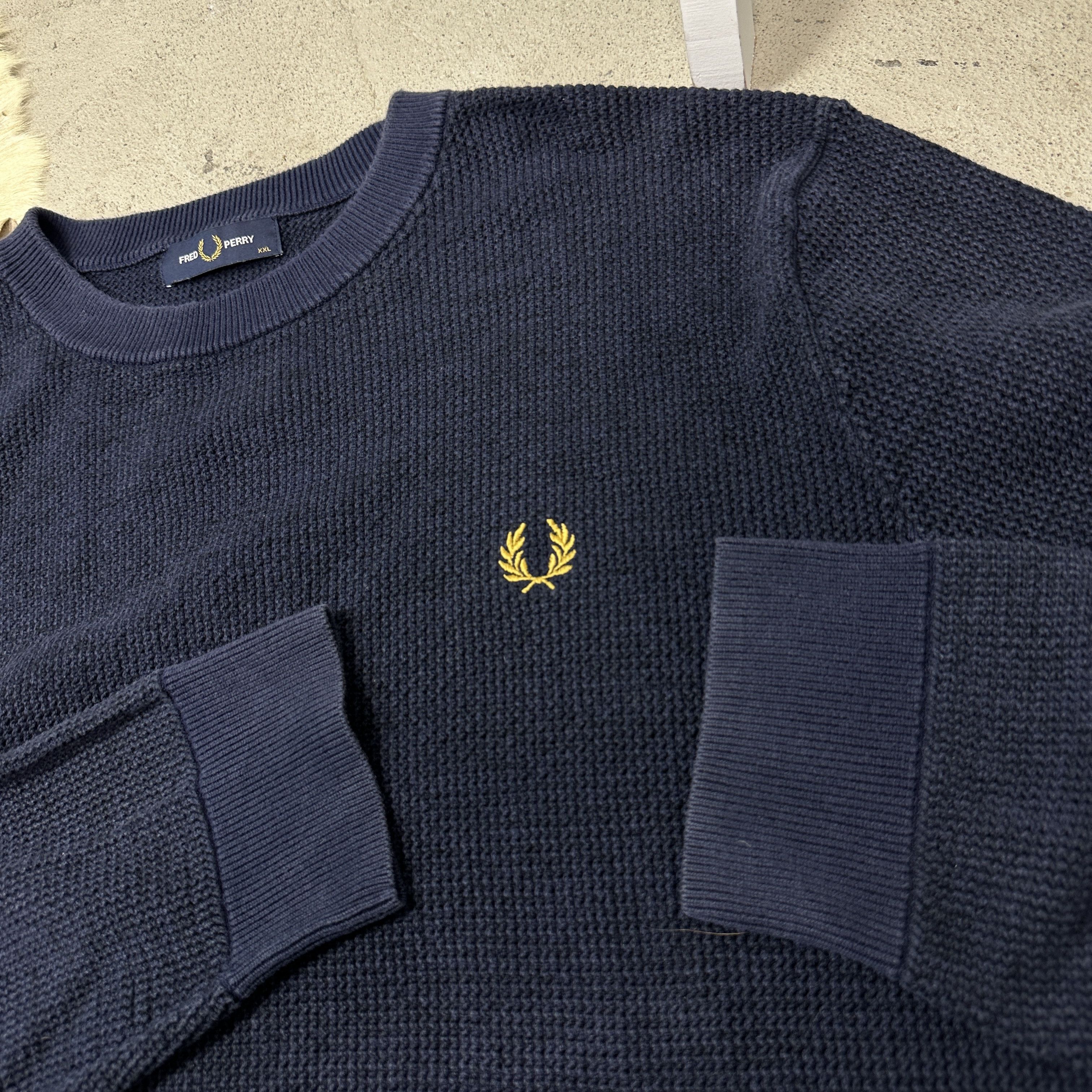Fred Perry Vintage Streetwear Oversize Fred Perry Sweater Y2K Size US XXL / EU 58 / 5 - 4 Thumbnail