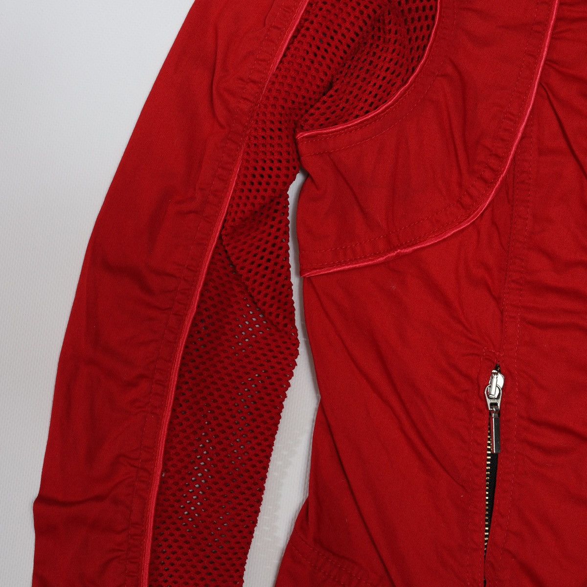 plein sud Plein Sud Jeans Vintage Red Sport Jacket Fishnet Size S / US 4 / IT 40 - 10 Thumbnail