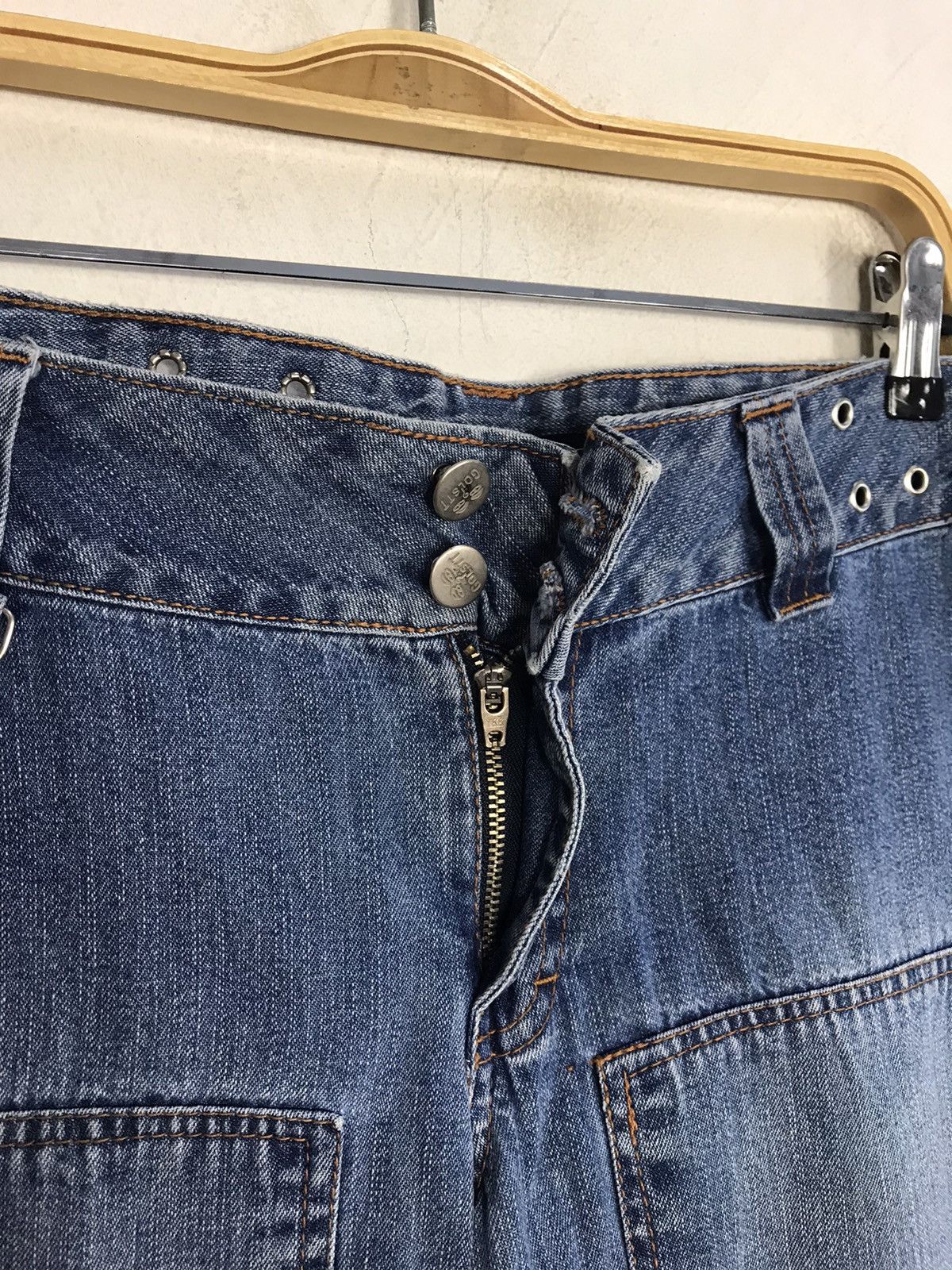Japanese Brand Golstt Basic Wear Bushpant Indigo Denim Baggy Size US 35 - 5 Thumbnail