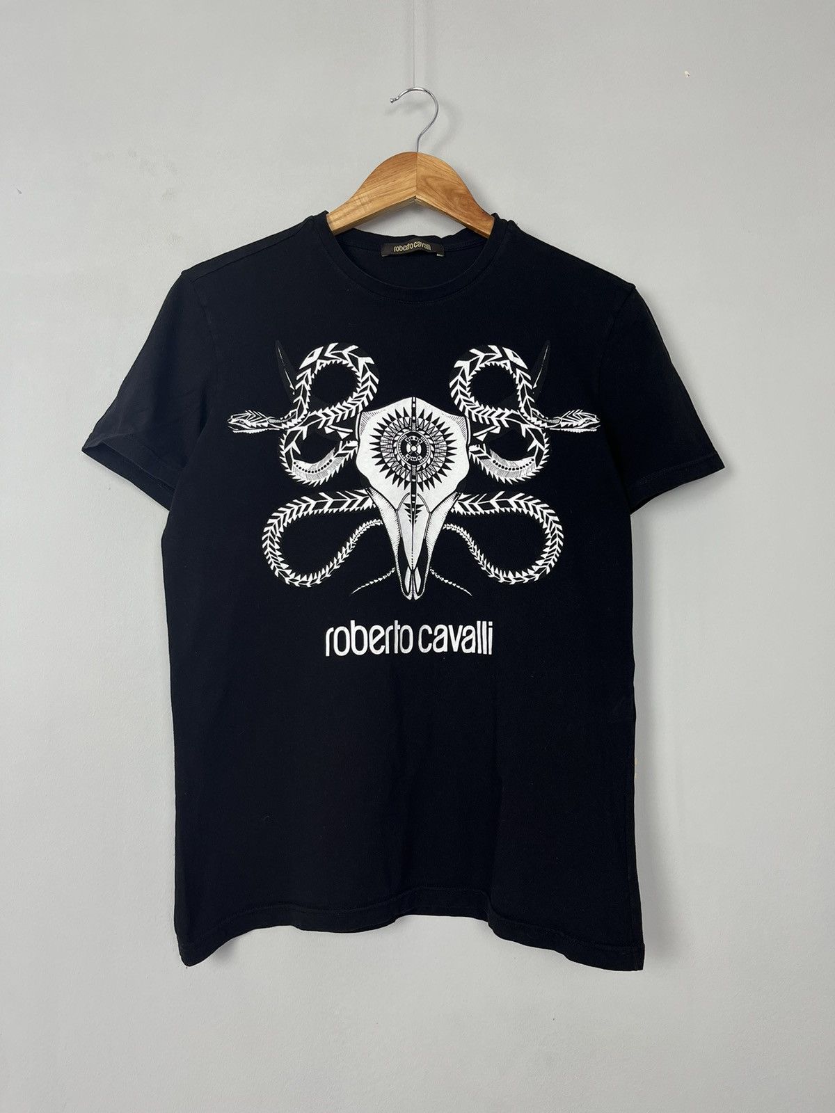 Roberto Cavalli Roberto Cavalli Luxury Big Logo Cotton Tee Shirt Size US M / EU 48-50 / 2 - 1 Thumbnail