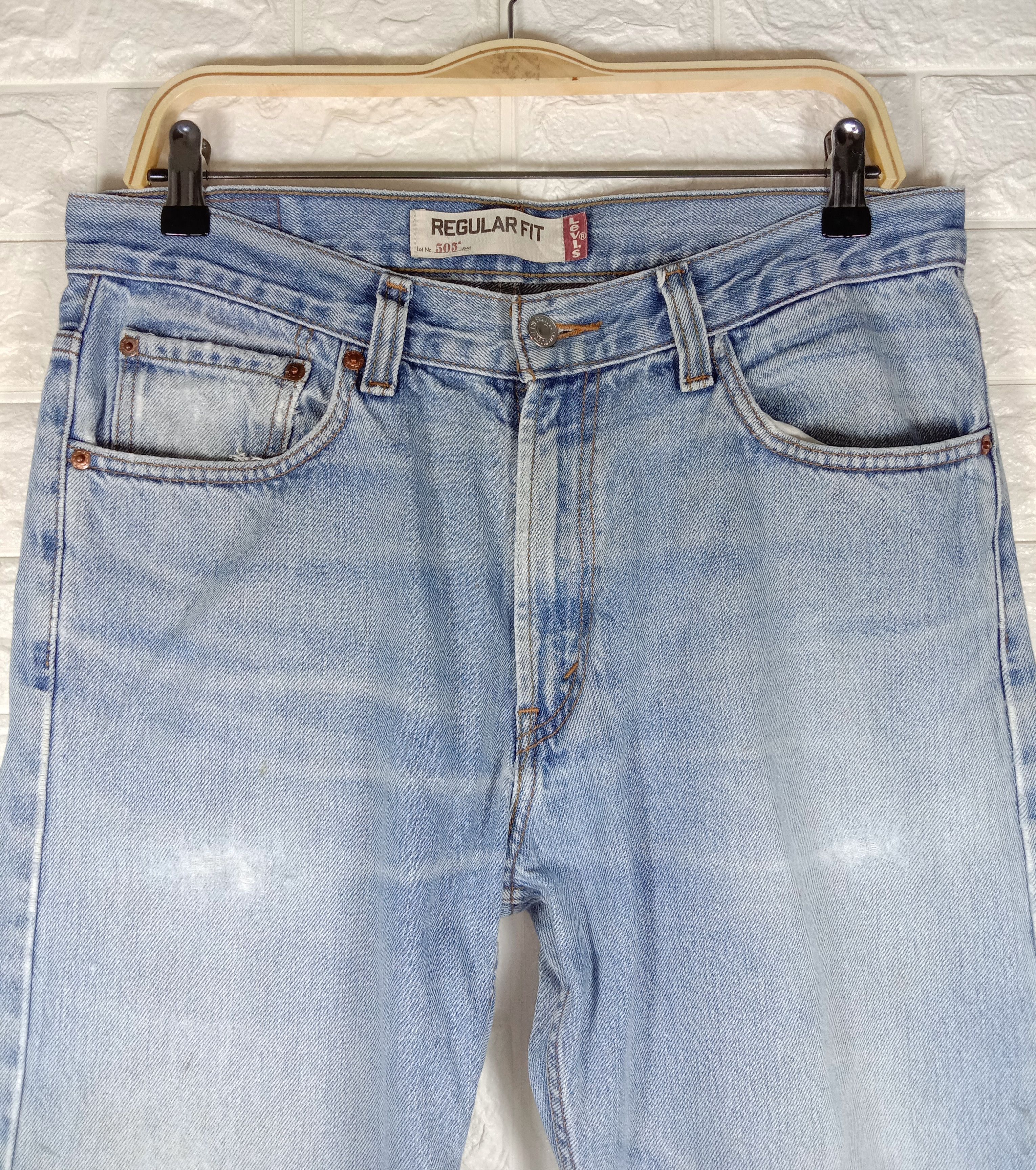 Levi's Vintage Levi's 505 Jeans Faded Blue Distressed Denim Size US 33 - 2 Thumbnail