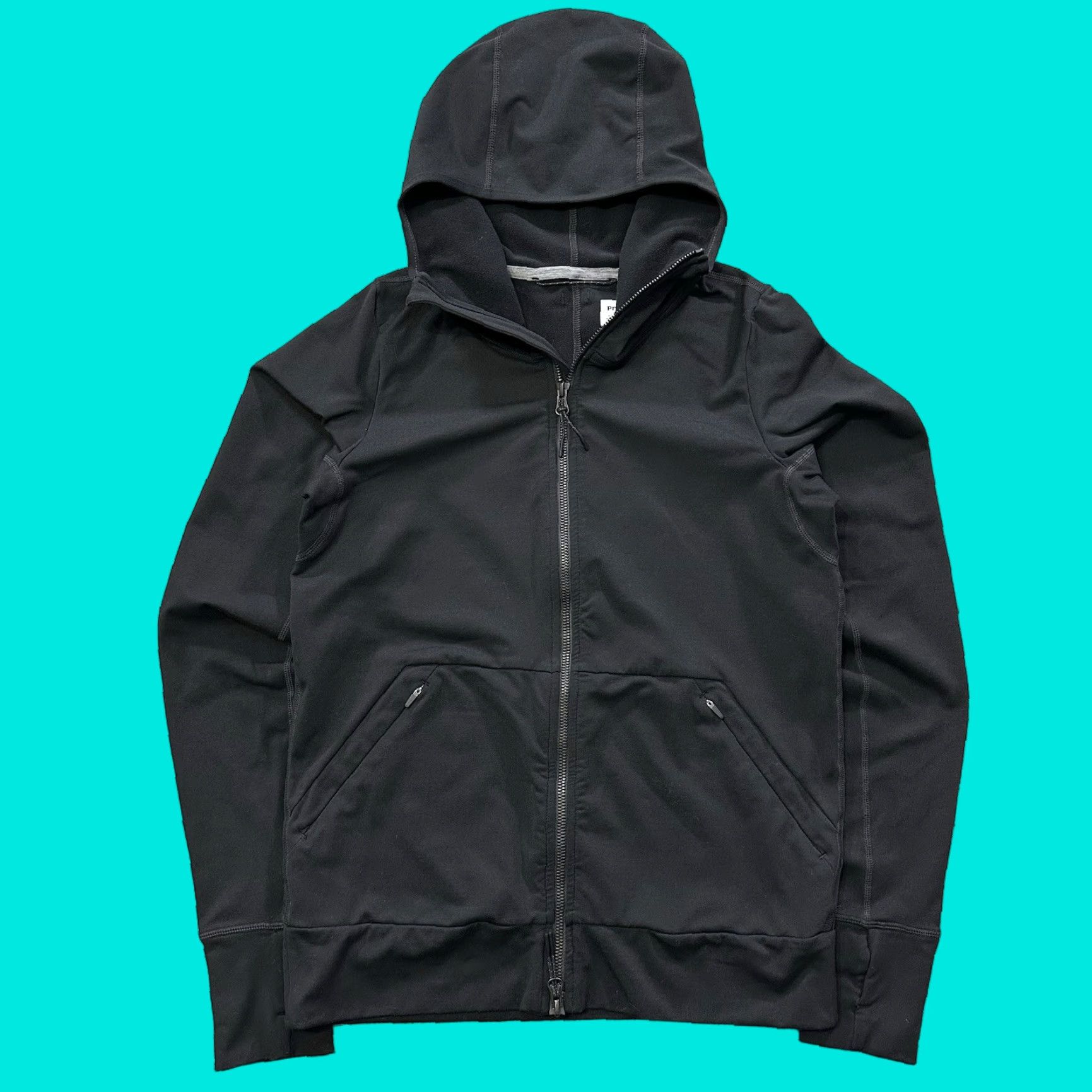 Prana prAna Jacket Womens S Black Ice Flow Full Zip Hoodie Long Sleeve Thumbholes Hoodie Size S / US 4 / IT 40 - 1 Thumbnail