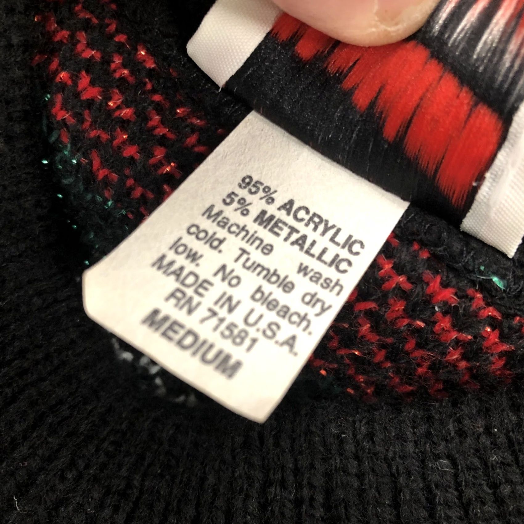 Valentino VINTAGE Mathias Sweater Women's M Black 80s 90s Floral Hearts Glitter Pullover Knit Crew Neck Long Sleeve Holiday Christmas Valentine Mens? Womens Size M / US 6-8 / IT 42-44 - 6 Thumbnail