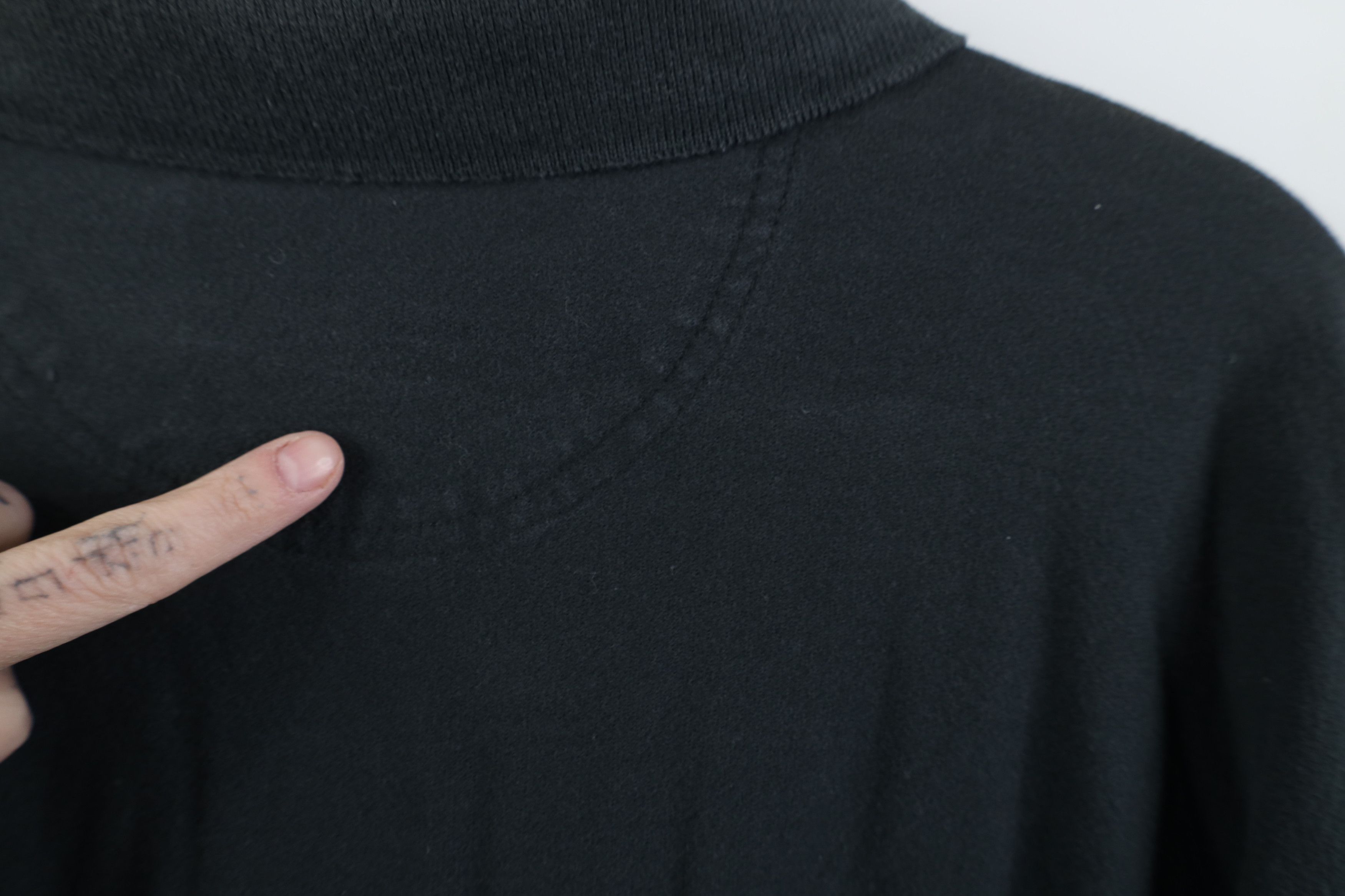 Vintage Vintage 90s Streetwear Fit Long Sleeve Rugby Polo Black Size US XL / EU 56 / 4 - 11 Thumbnail