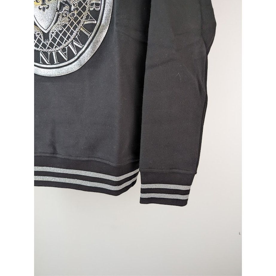 Balmain o1rshd1 Front Logo Crest Sweater in Black Size US M / EU 48-50 / 2 - 5 Thumbnail