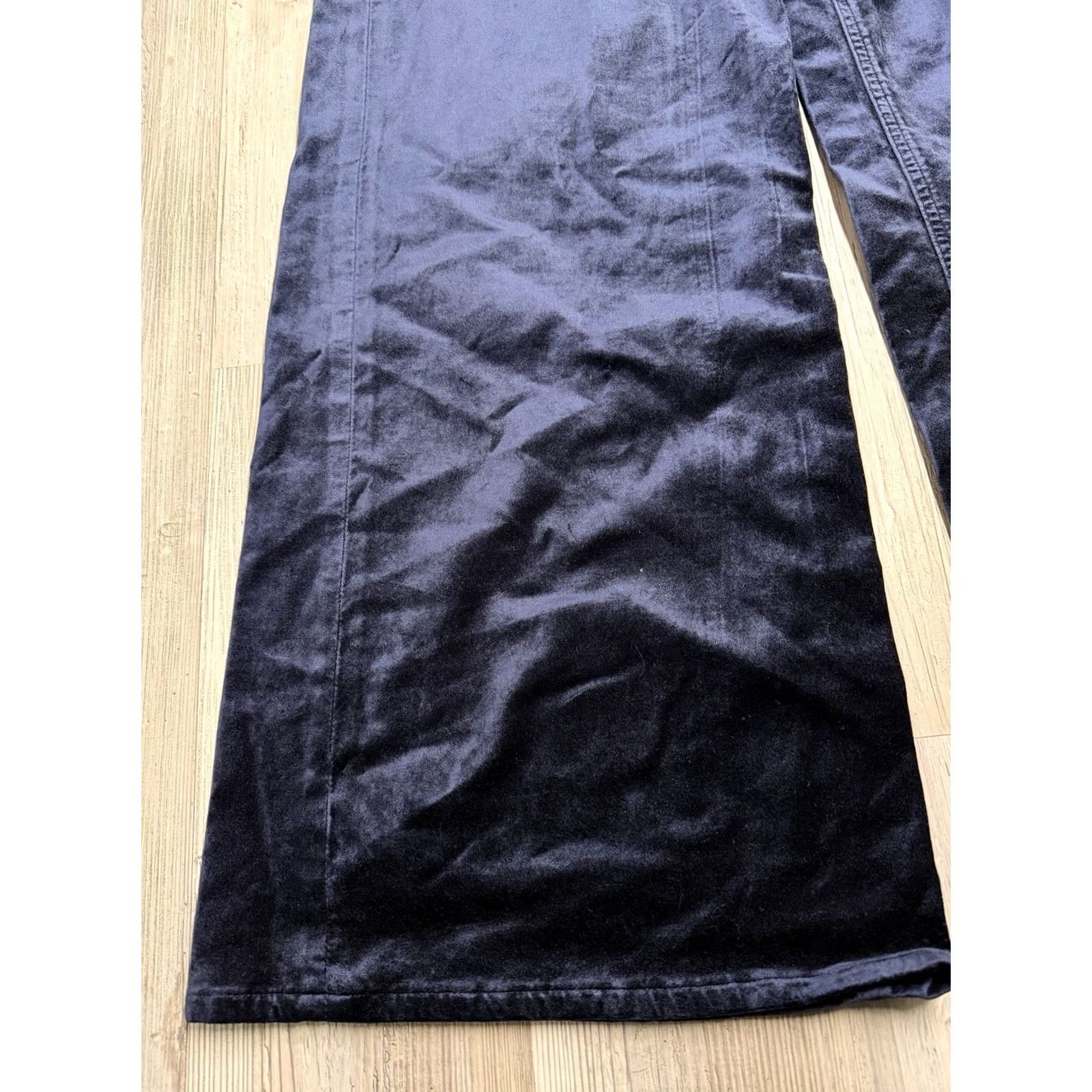 Citizens Of Humanity Citizens of Humanity Paloma Baggy Jeans Womens Size 31 Navy Blue Velvet NWT US Size 24" / US 00 / IT 34 - 4 Thumbnail